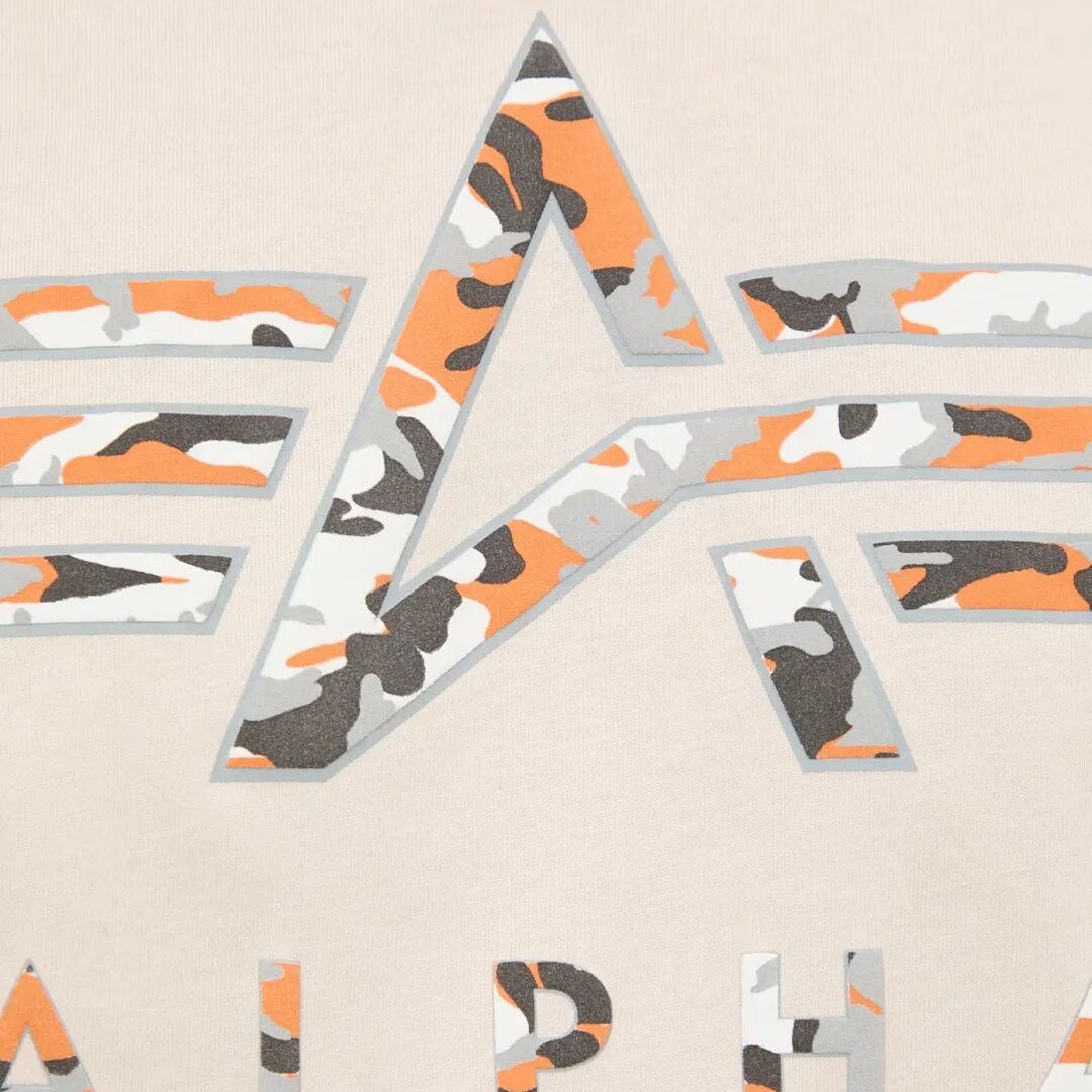 Tricou Alpha Industries Camo Puff Print - Jet Stream White