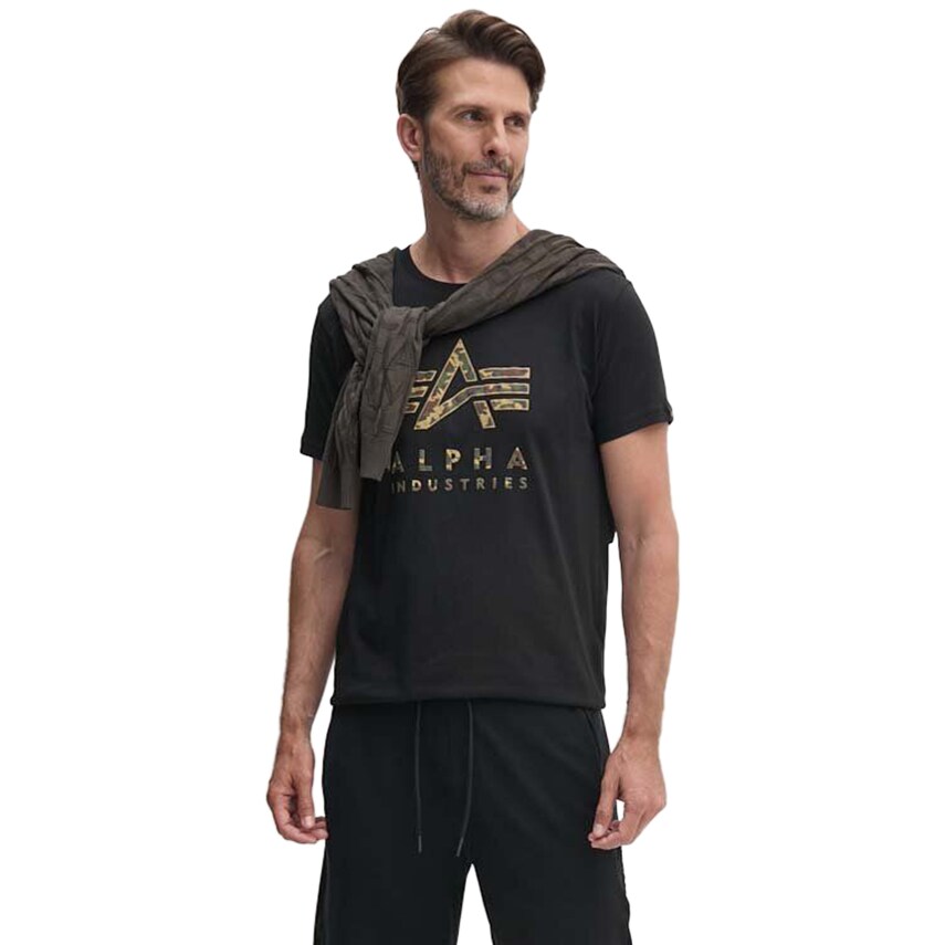 Tricou Alpha Industries Camo Puff Print - Black