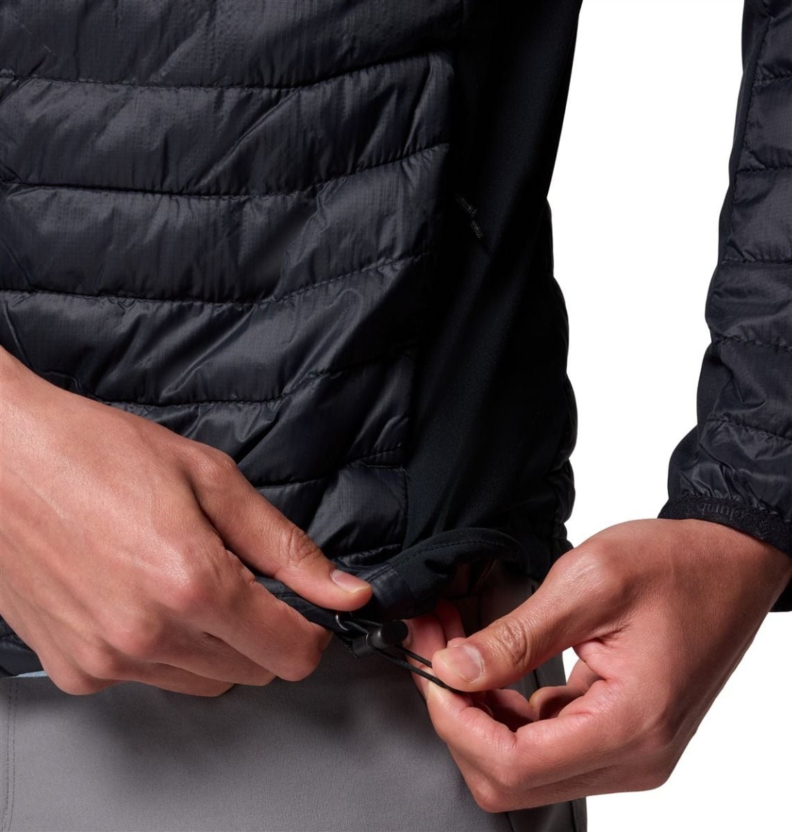 Jachetă Columbia Powder Pass Hooded Hybrid Jacket - Black