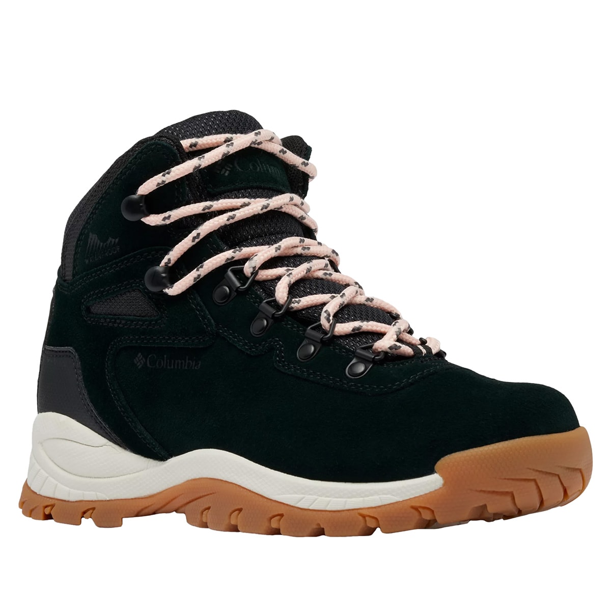 Încălțăminte de damă Columbia Newton Ridge Plus WP Amped - Black/Blush Rose