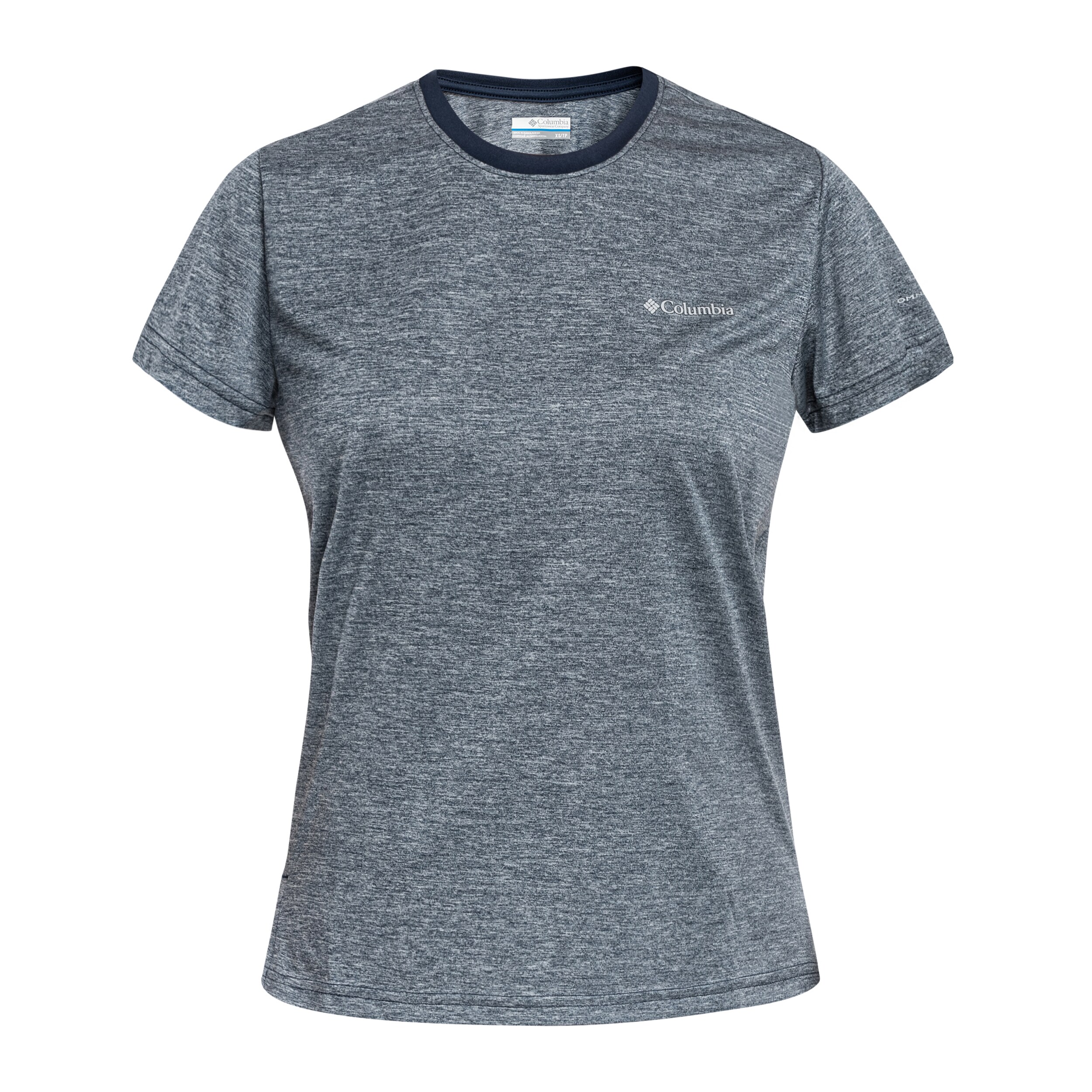 Tricou de damă Columbia Bluevista Hill Short Sleeve Crew - Collegiate Navy Heather