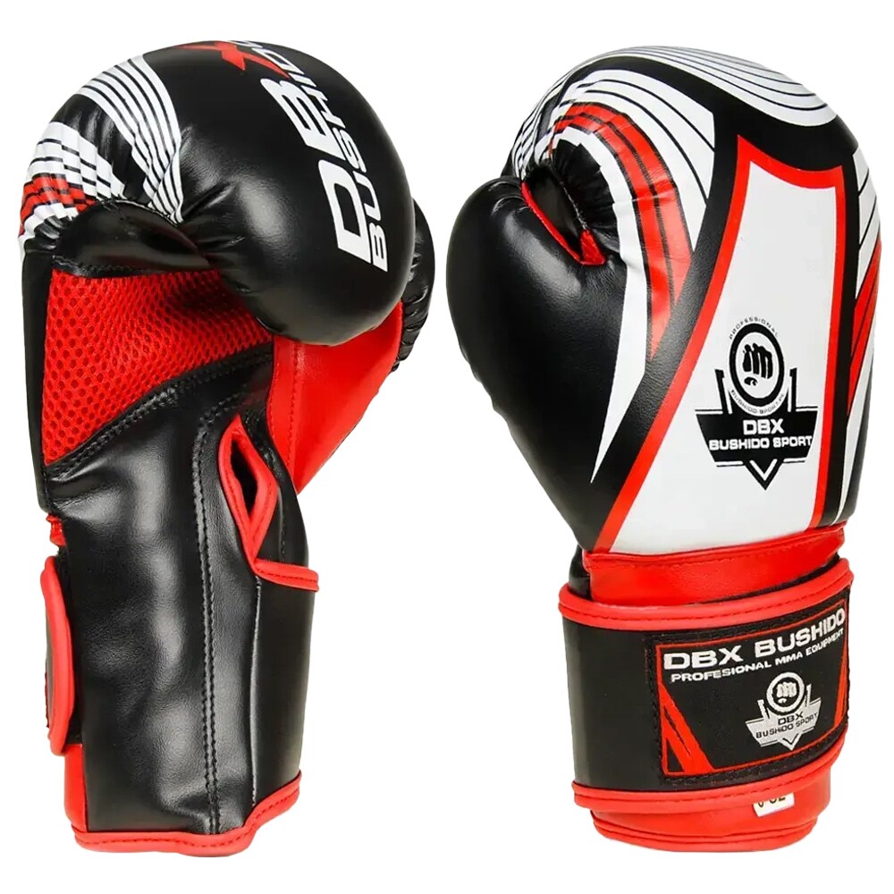 Mănuși de box pentru copii DBX Bushido ARB-407v2 6 oz - Negri/Roșii
