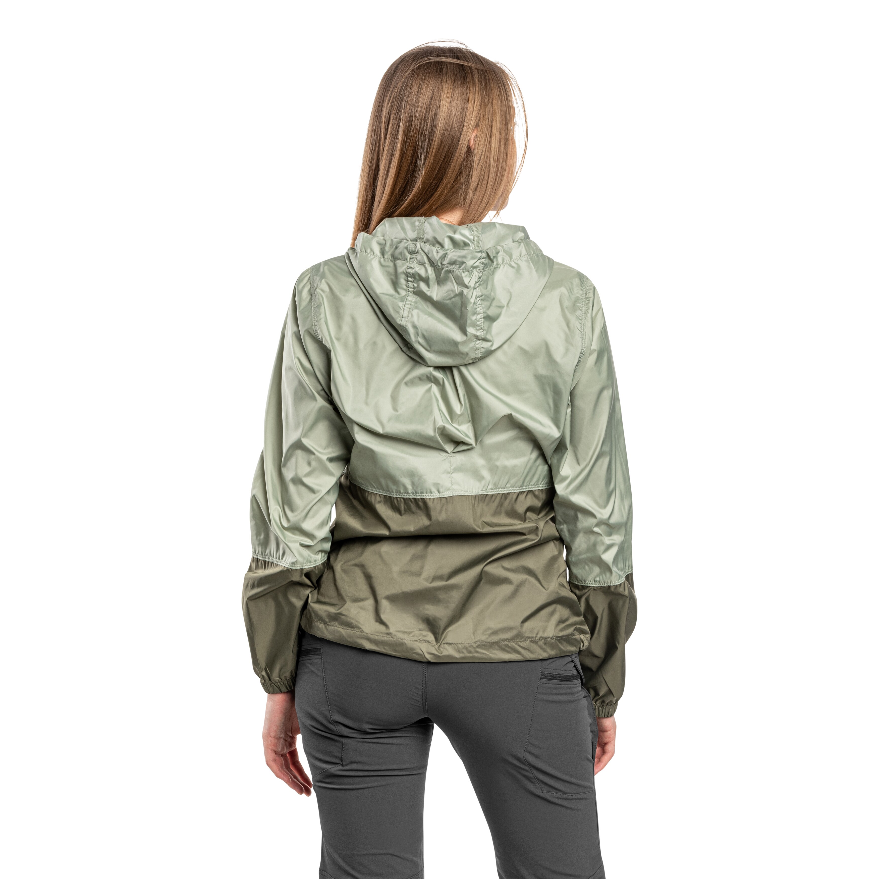 Jachetă de damă Columbia Flash Forward II Hooded Windbreaker - Safari/Stone Green