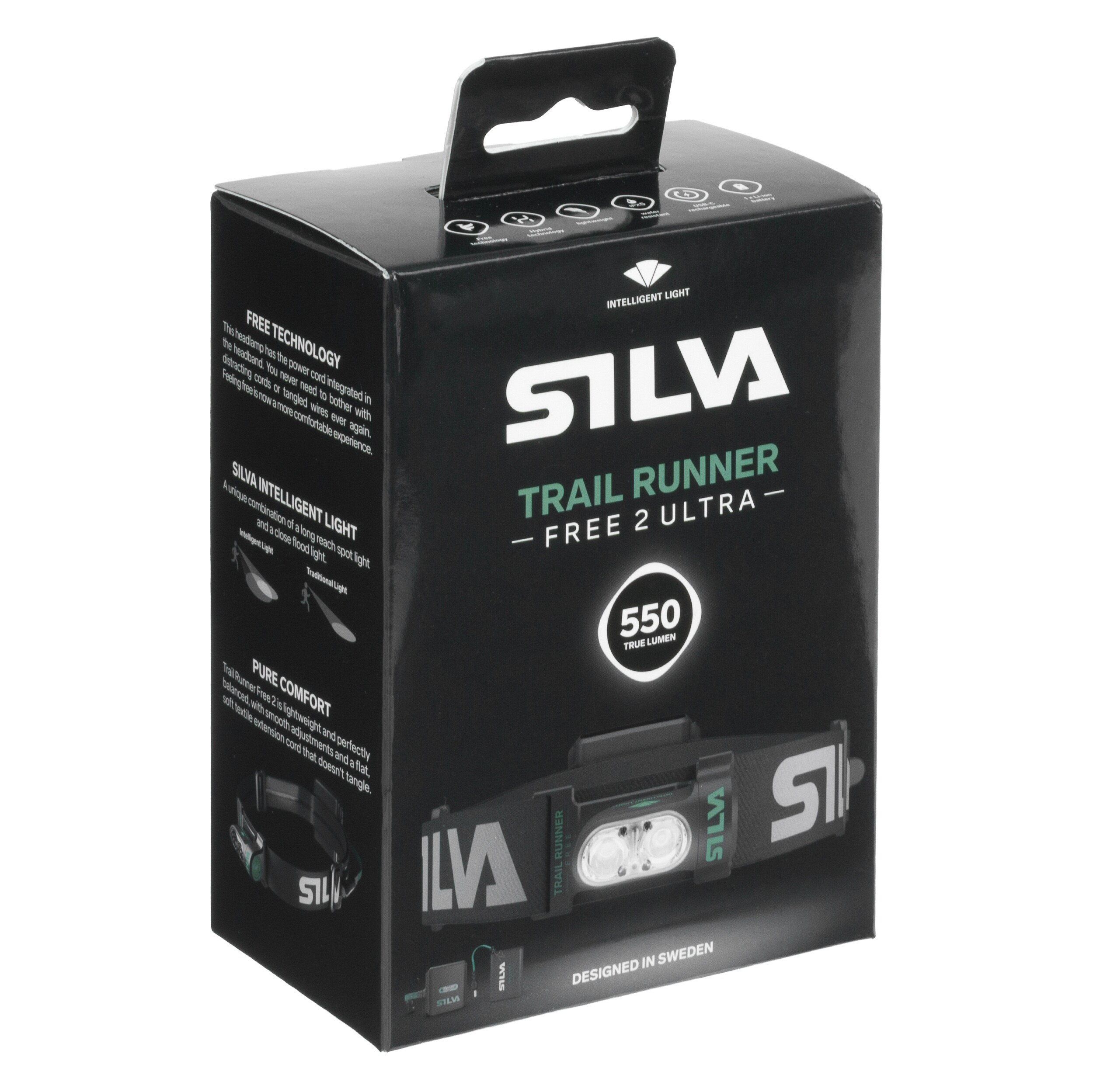 Lanternă frontală Silva Trail Runner Free 2 Ultra - 550 lumeni