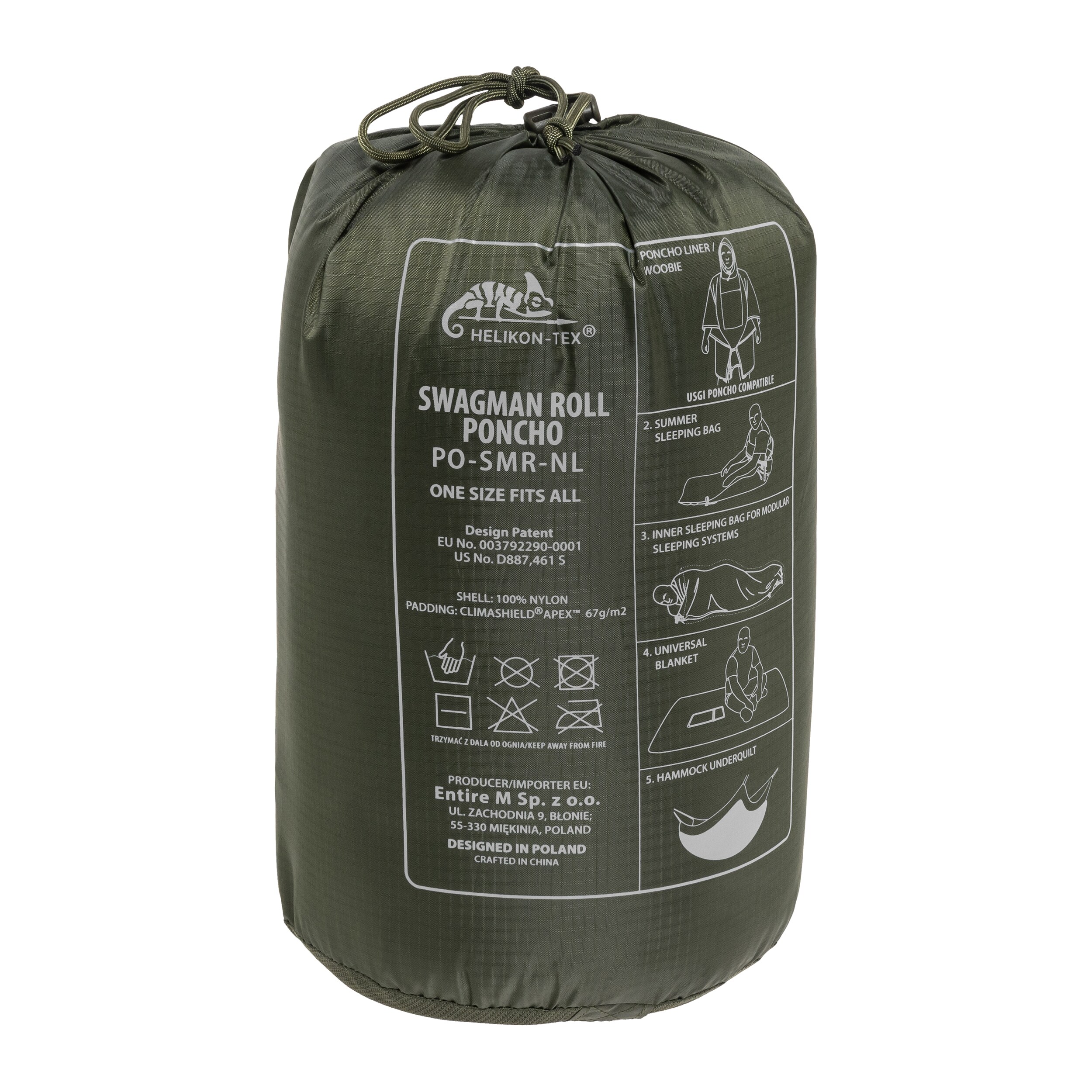 Poncho Helikon-Tex Swagman Roll Climashield Apex cu funcția de sac de dormit - wz.93 Pantera PL Woodland