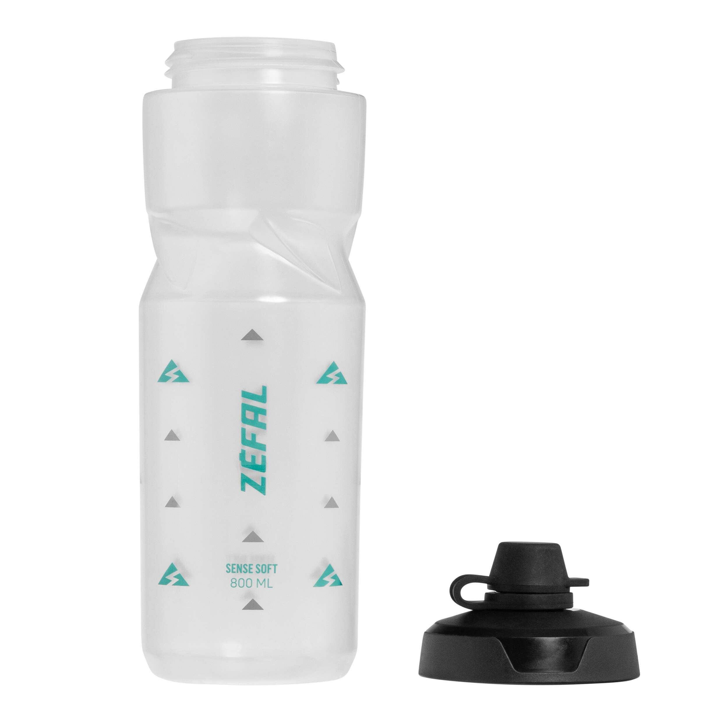 Bidon de apă Zefal Sense Soft 80 No-Mud Bottle 800 ml - Translucent