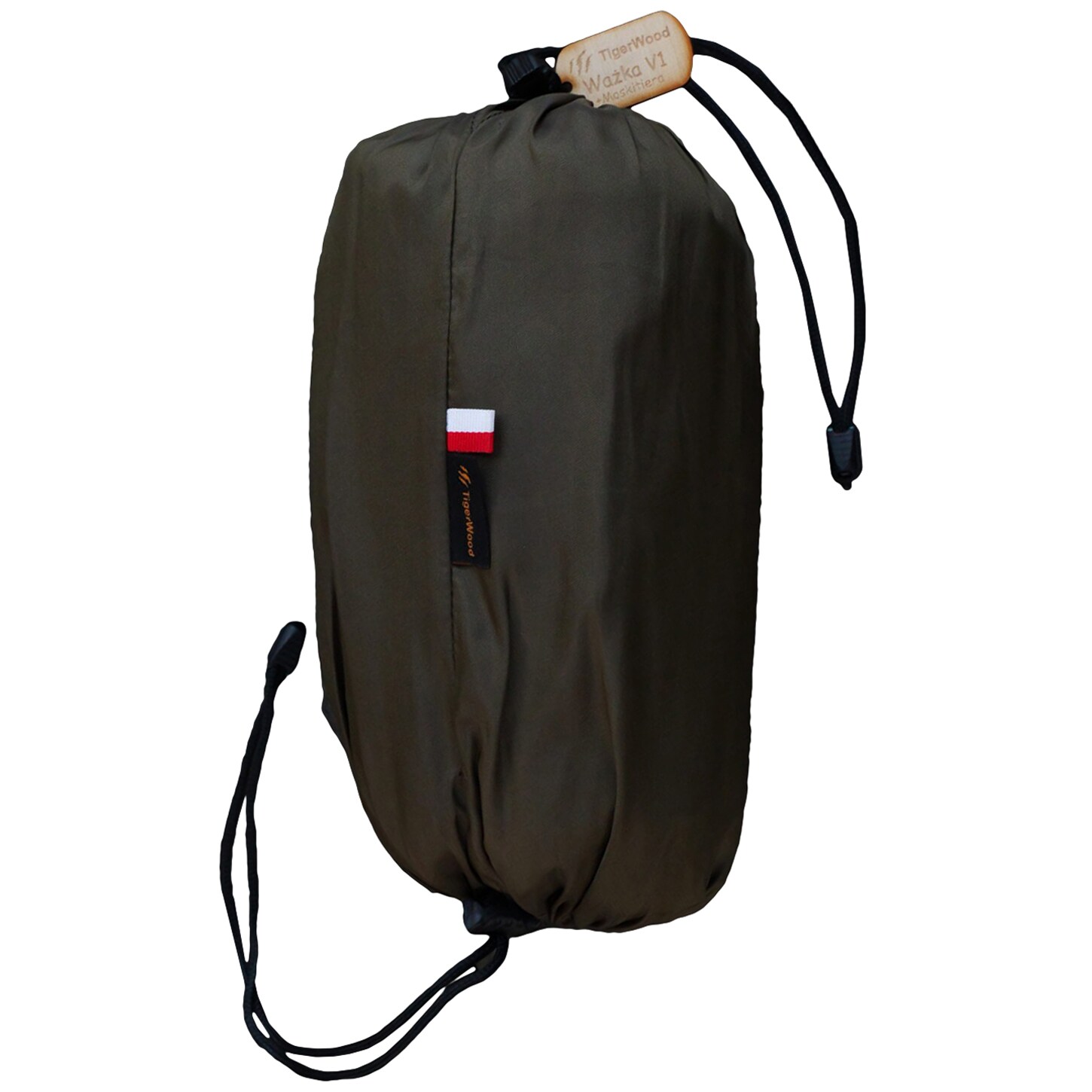 Hamac TigerWood Ważka V1 Double Zip cu plasă împotriva insectelor - Khaki