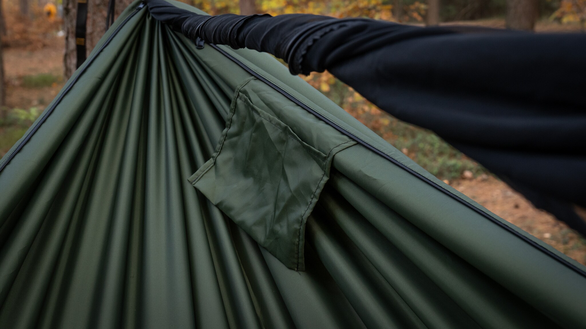 Hamac TigerWood Ważka V1 Long Double Zip Green - cu plasă împotriva insectelor