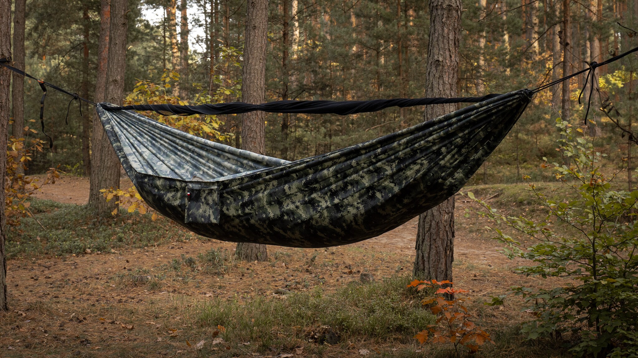 Hamac TigerWood Ważka V1 Double Zip cu plasă împotriva insectelor - Camo