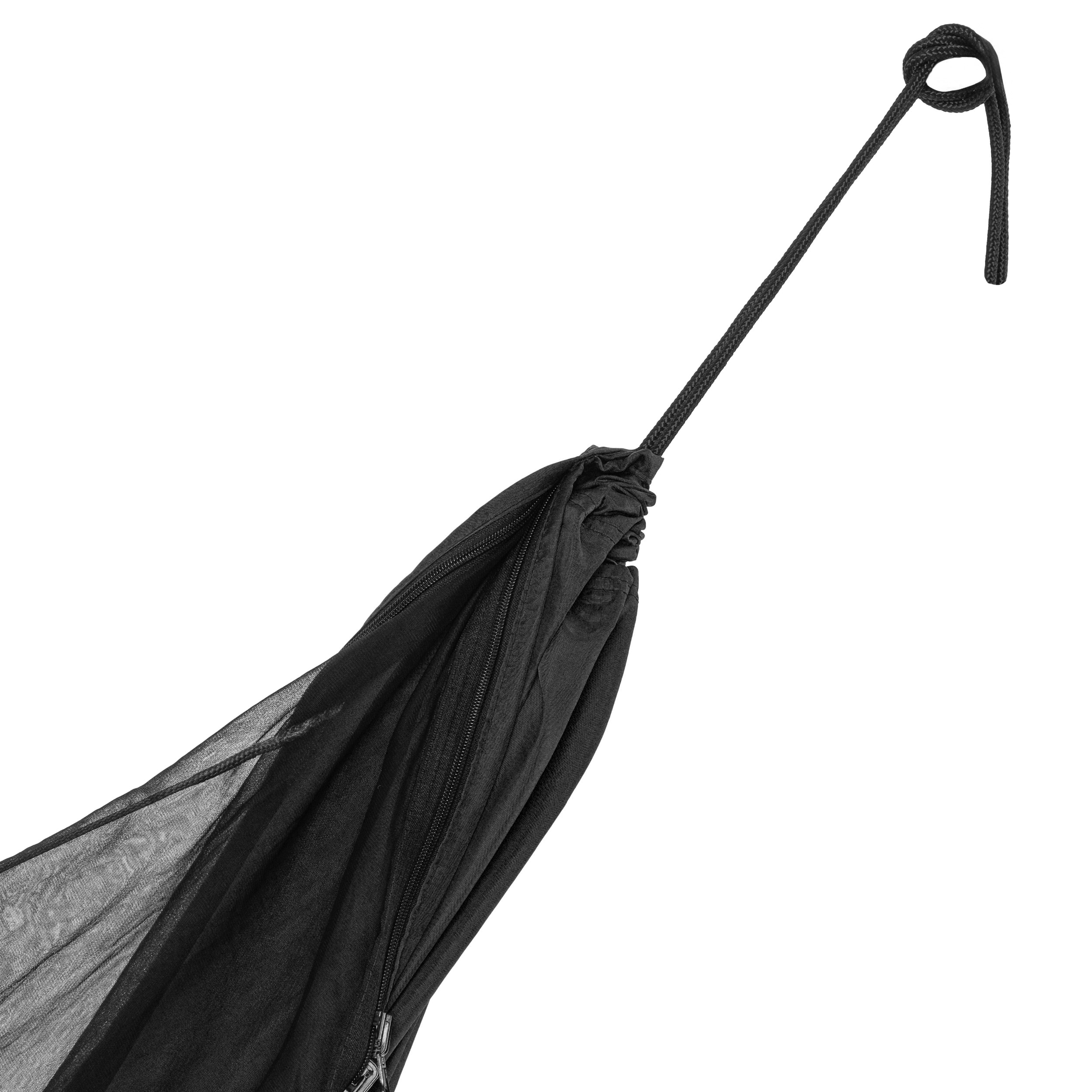 Hamac ultraușor TigerWood Ważka V2 Long Double Zip Black - cu plasă împotriva insectelor