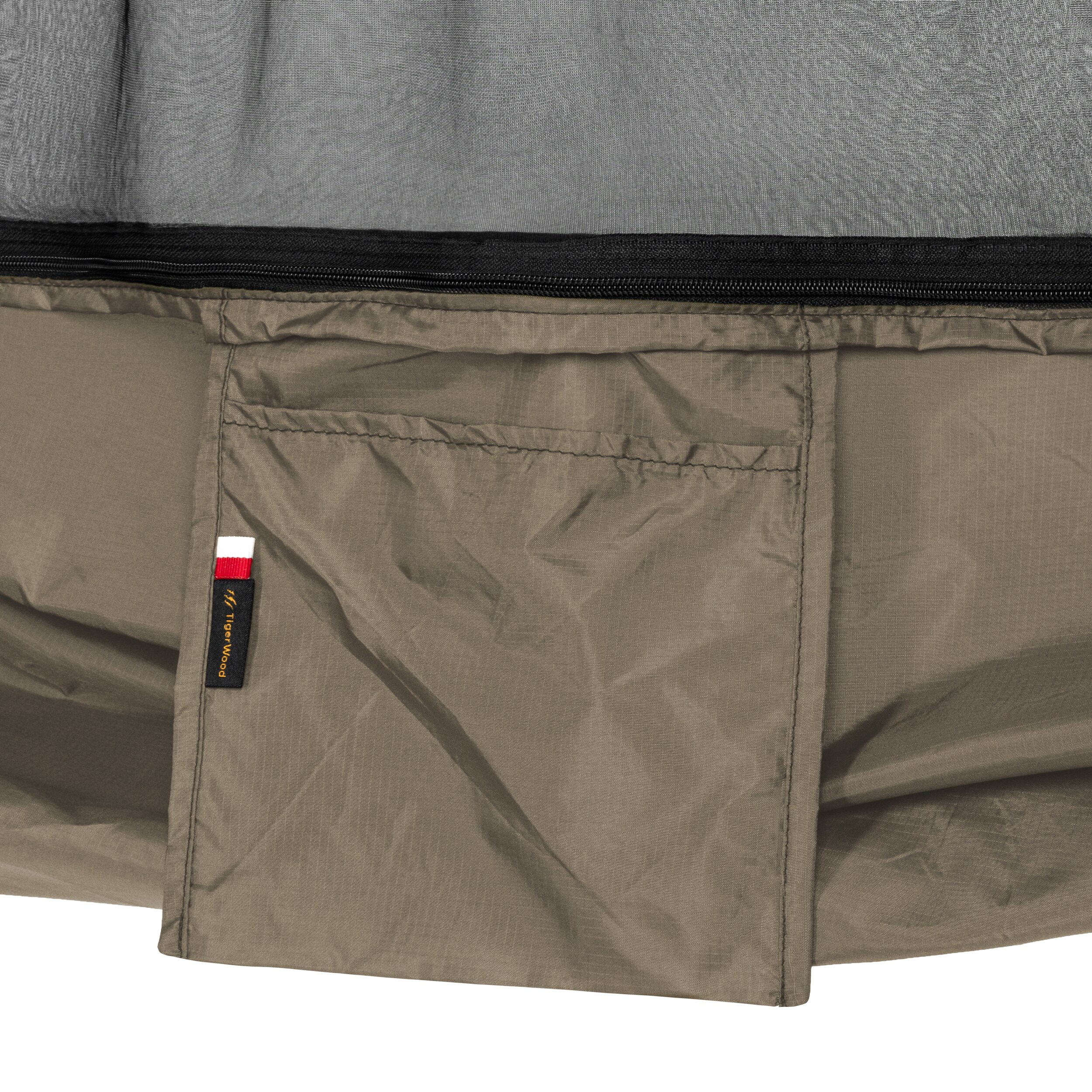 Hamac ultraușor TigerWood Ważka V2 Long Double Zip Desert - cu plasă împotriva insectelor