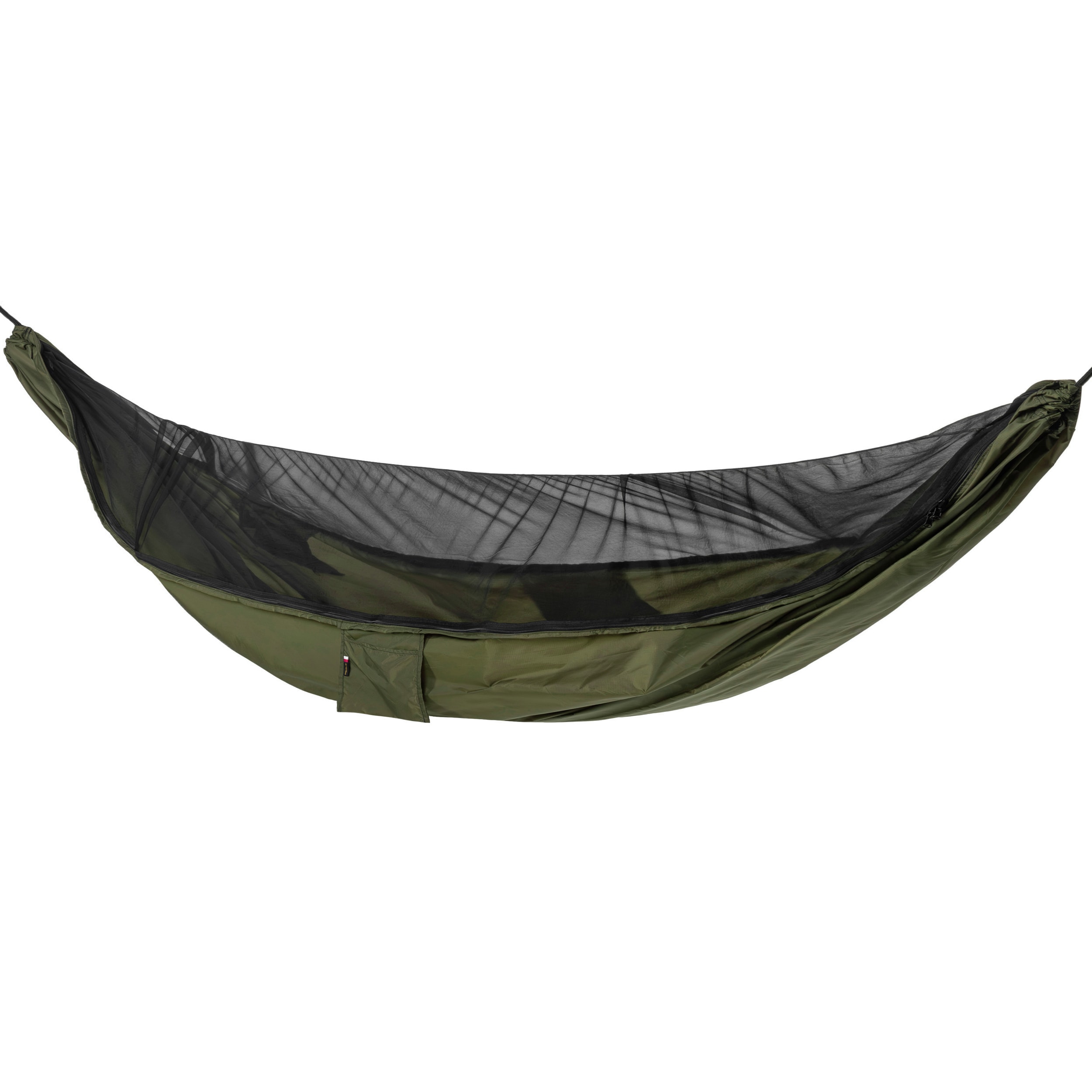 Hamac ultraușor TigerWood Ważka V2 Long Double Zip Green - cu plasă împotriva insectelor