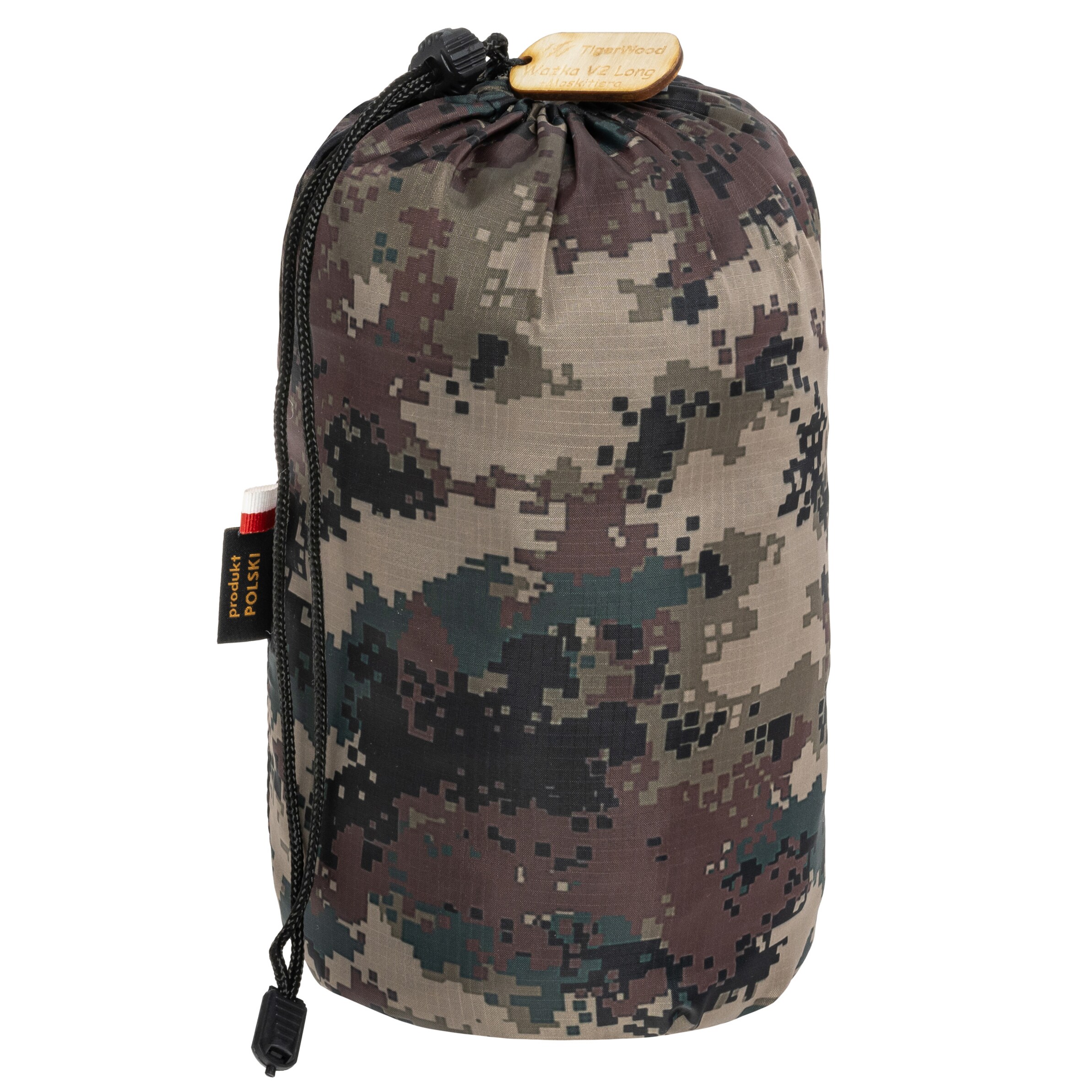 Hamac ultraușor TigerWood Ważka V2 Long Double Zip Camo - cu plasă împotriva insectelor