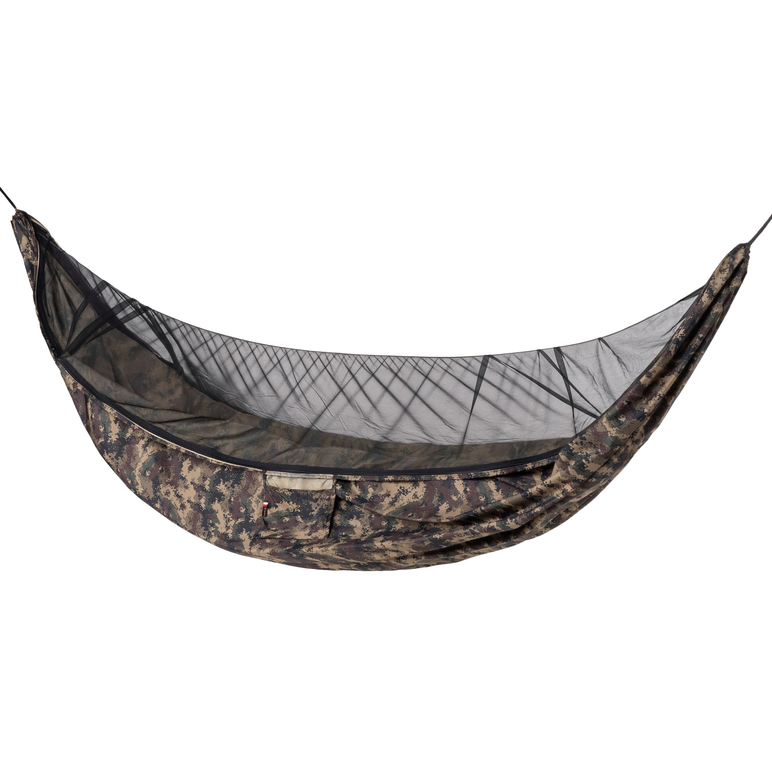 Hamac ultraușor TigerWood Ważka V2 Double Zip Camo - cu plasă împotriva insectelor
