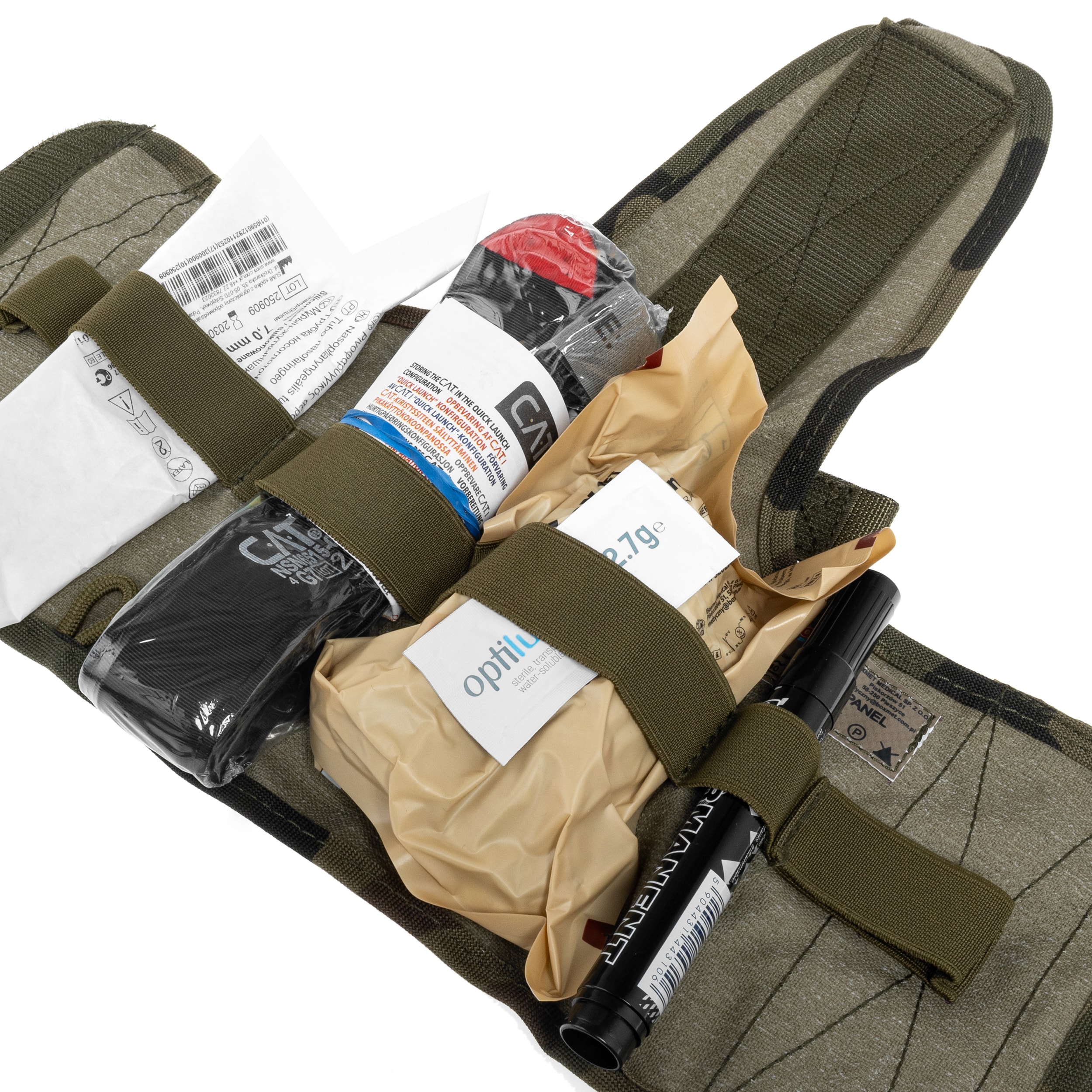 Trusă medicală tactică Boxmet Medical IPMED cu echipament, versiune economică - wz.93 Pantera PL Woodland