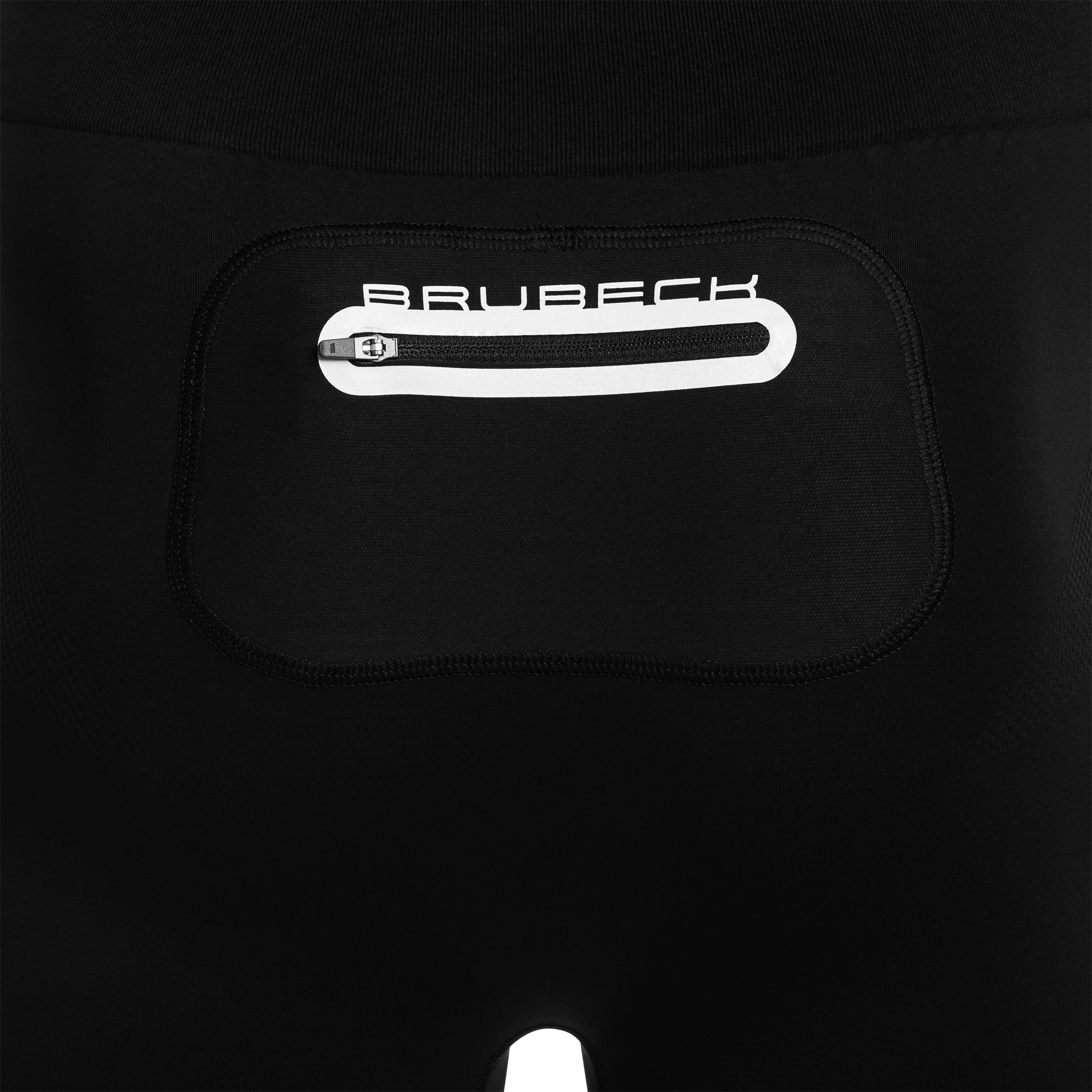Pantaloni scurți termoactivi Brubeck Running Force - Negri
