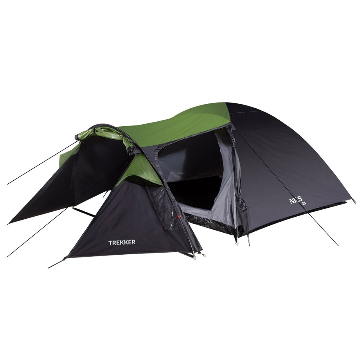 Cort pentru 4 persoane Nils Camp Trekker NC6012 - Negru/Verde