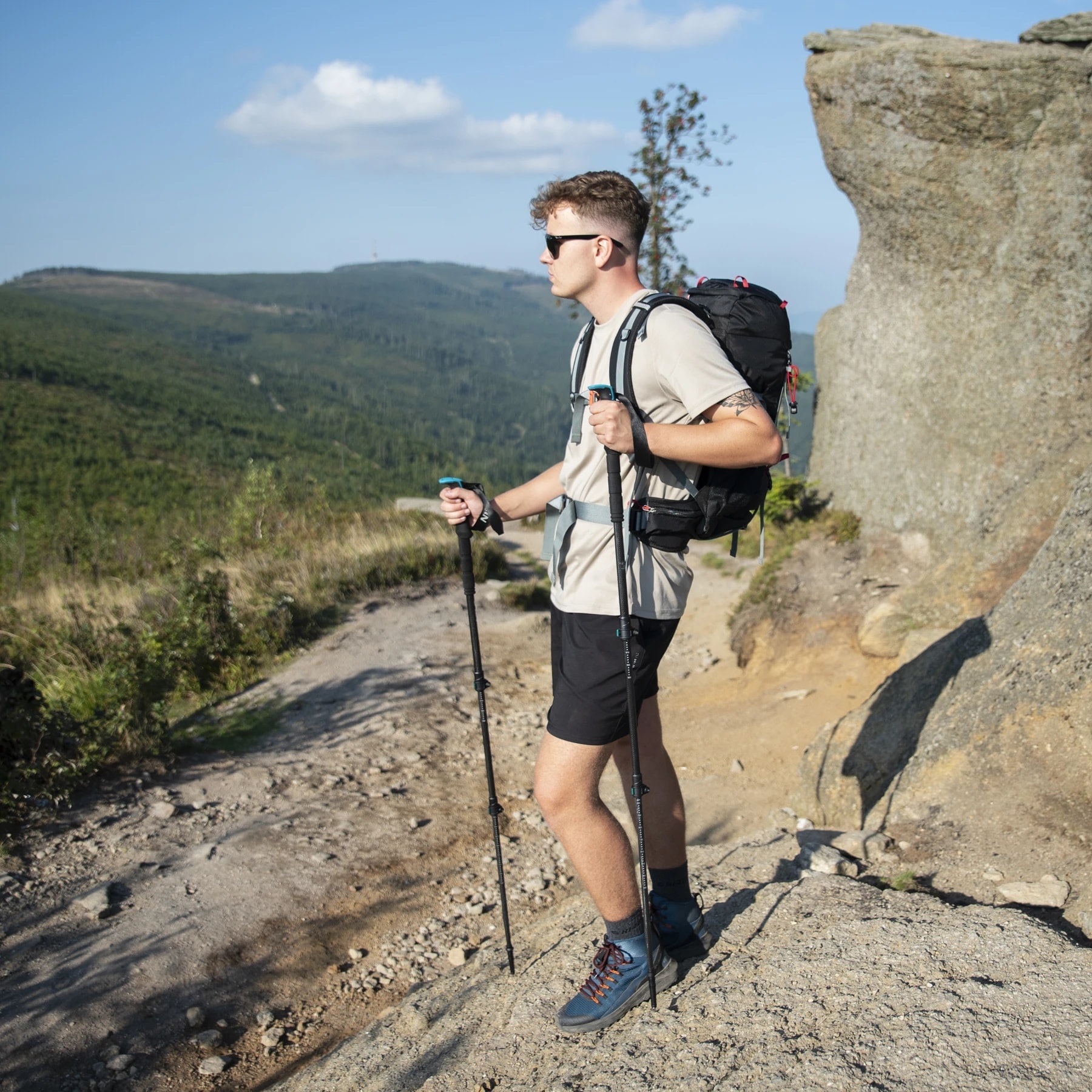 Bețe de trekkingNils Camp din fibră de carbon TK8607