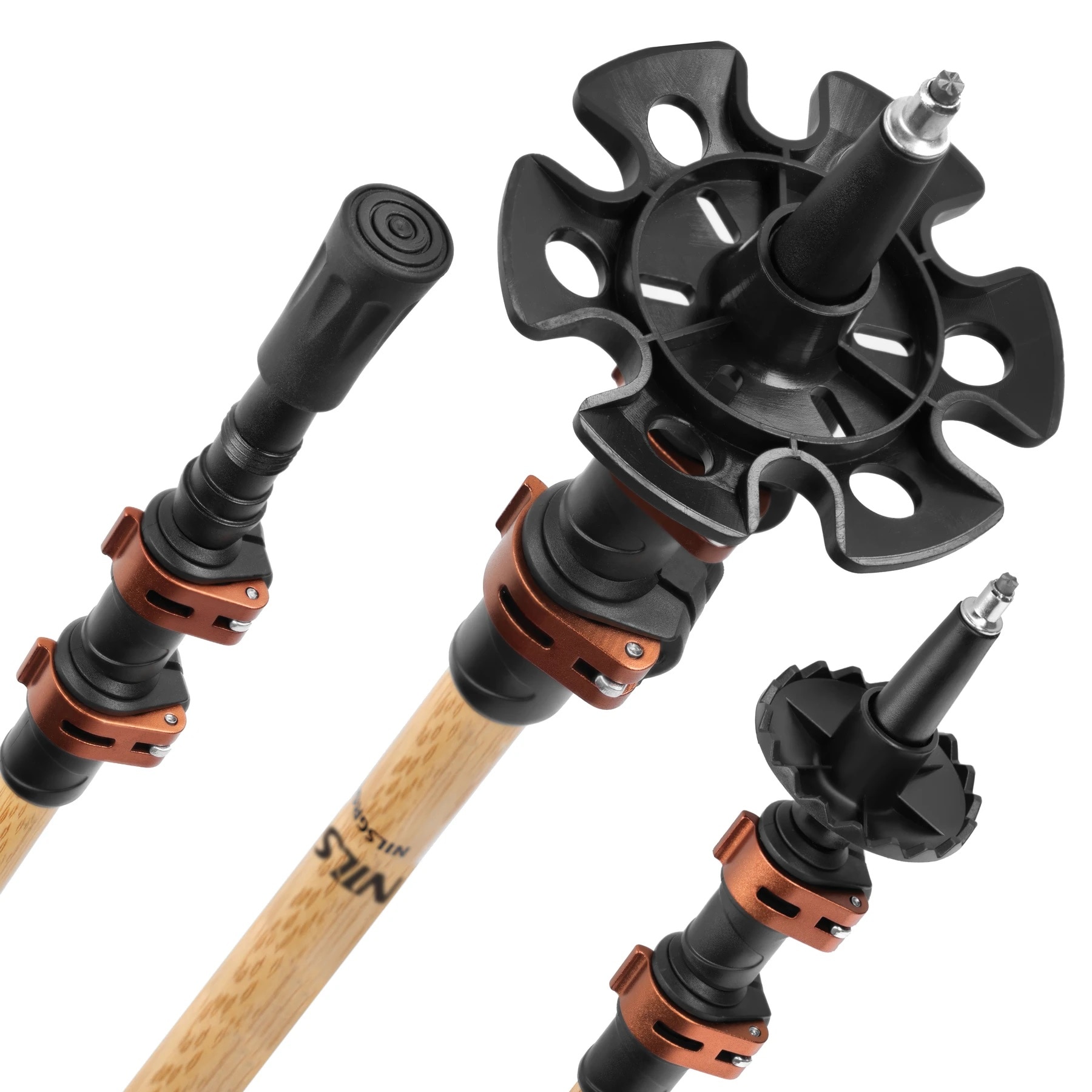 Bețe de trekking Nils Camp din bambus TK8606