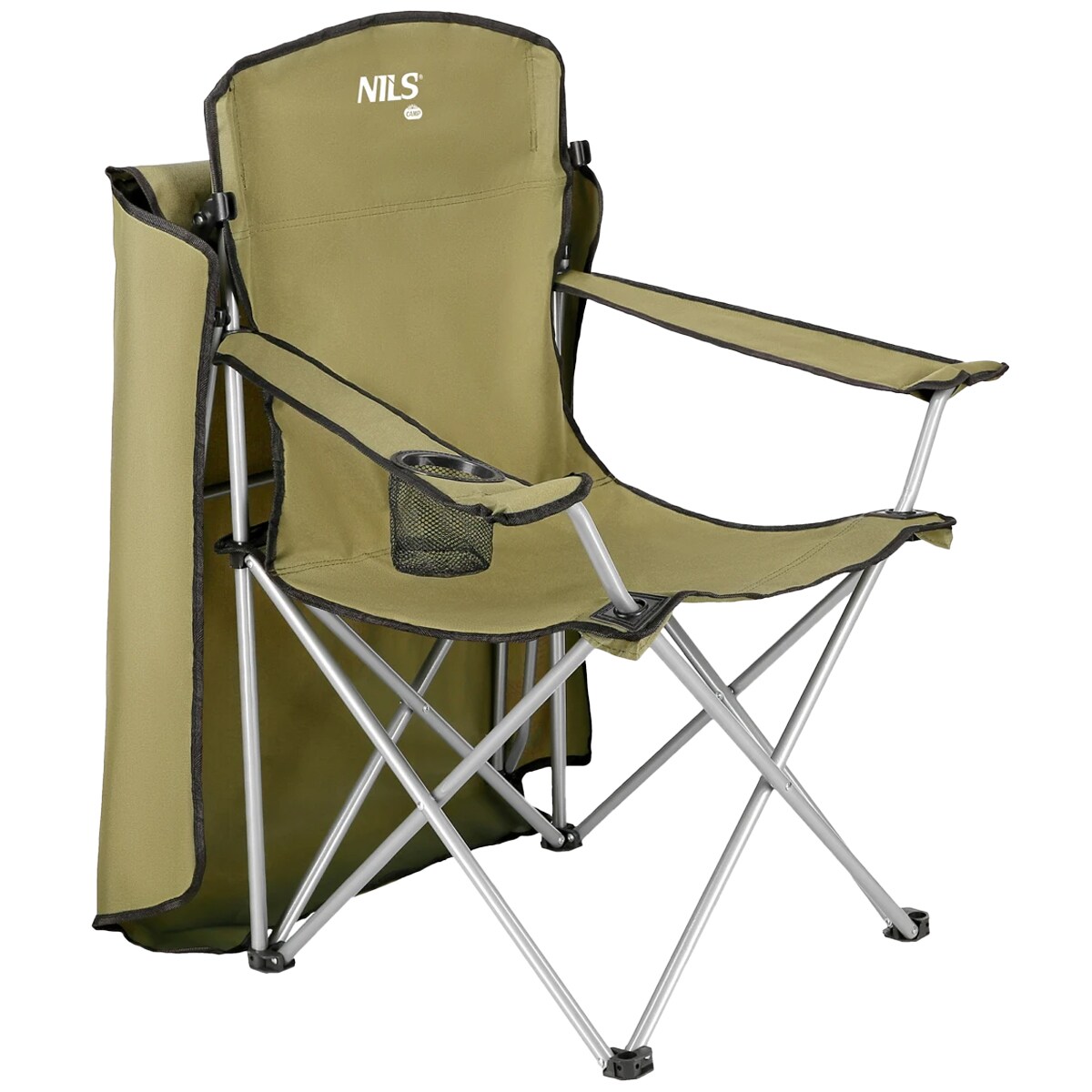 Scaun de camping cu parasolar Nils Camp NC3087 - Verde