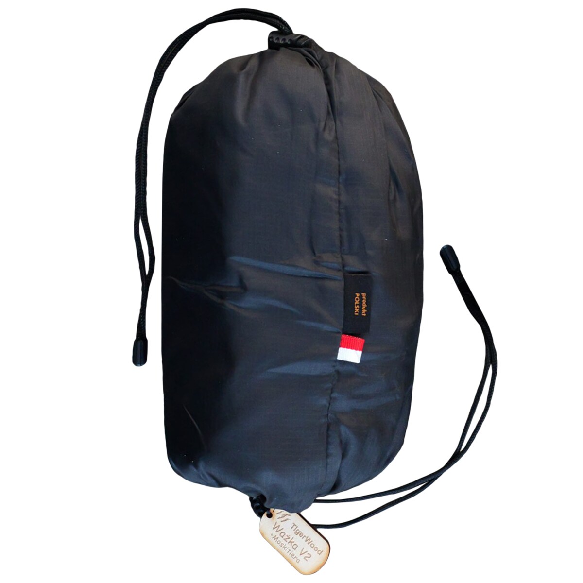 Hamac ultraușor TigerWood Ważka V2 Pocket Black - cu plasă de protecție împotriva insectelor