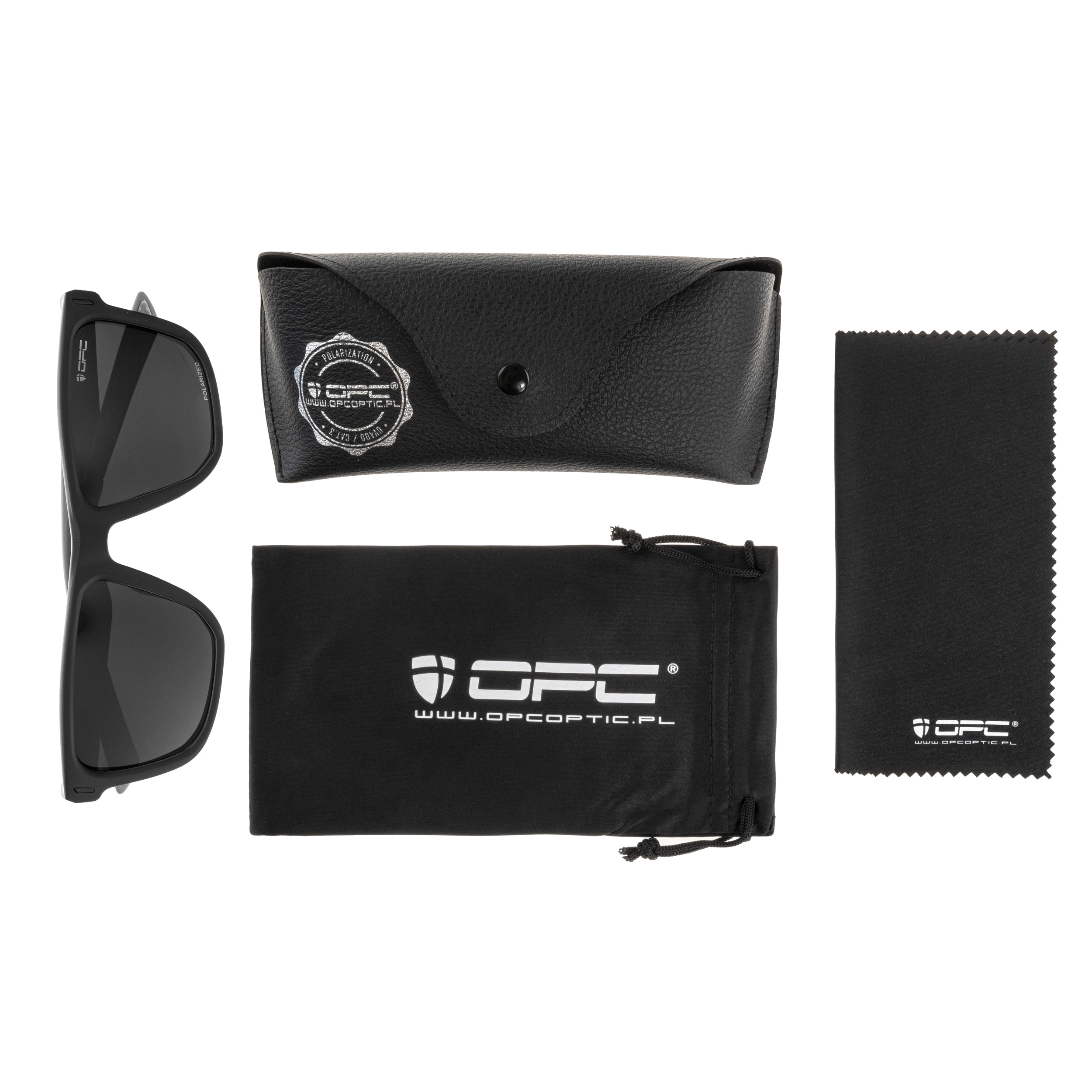 Ochelari de soare OPC Lifestyle Miami Matt Black/Smoke polarizați