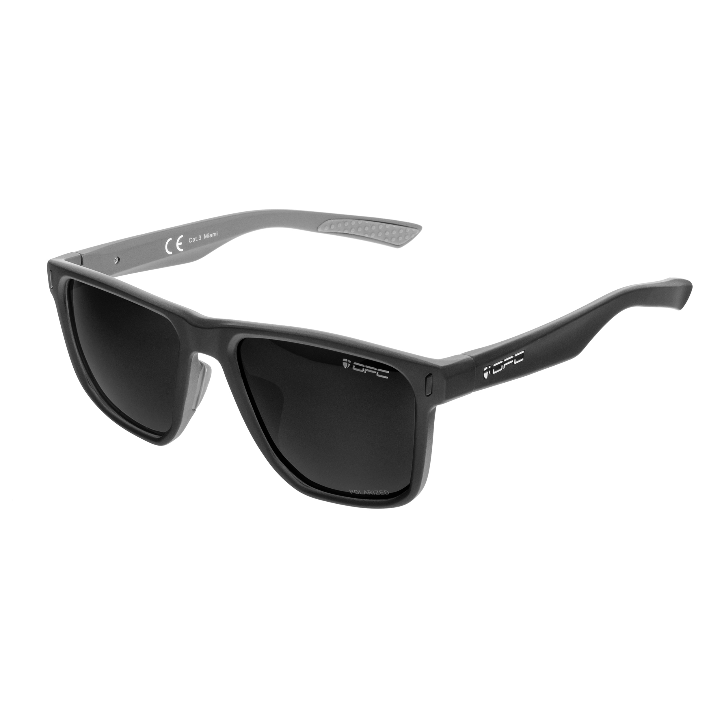 Ochelari de soare OPC Lifestyle Miami Matt Black/Smoke polarizați