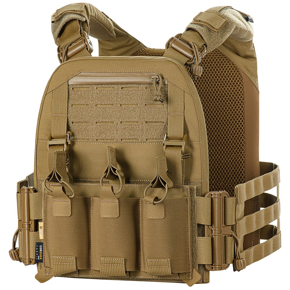 Vestă tactică tip Plate Carrier M-Tac Cuirass Fast Elite Large - Coyote