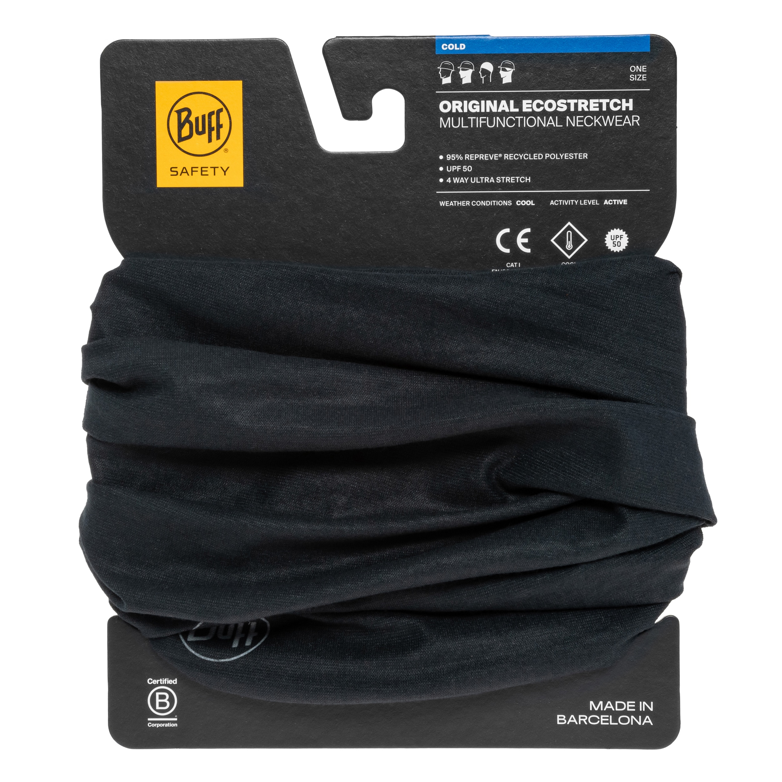 Eșarfă de protecție Buff Safety Original Ecostretch - Navy