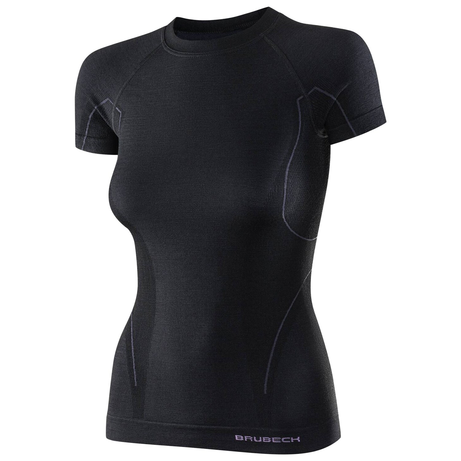 Tricou termoactiv de damă Brubeck Active Wool - Black