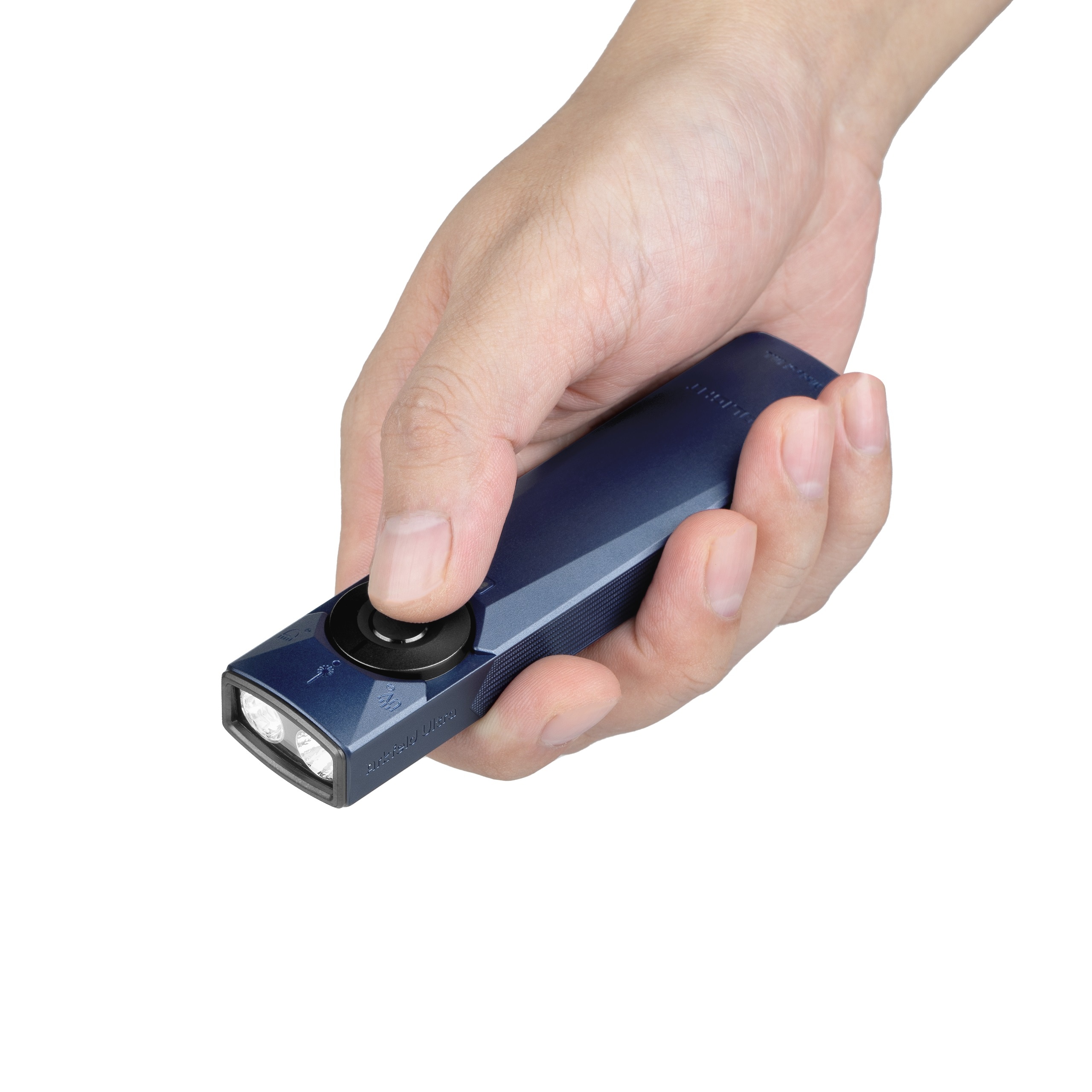 Lanternă cu indicator laser Olight Arkfeld Ultra UV Cool White Navy Blue - 1400 lumeni