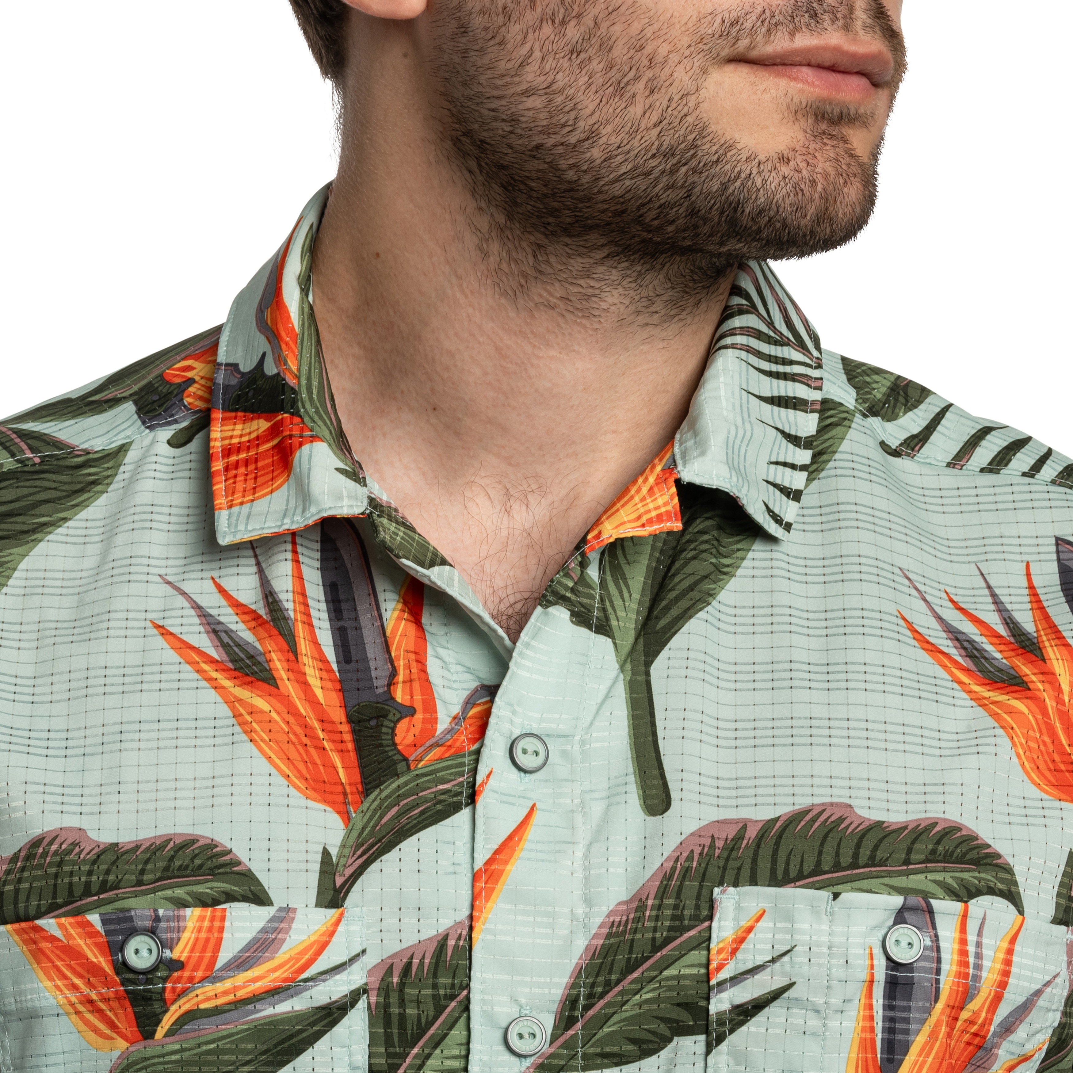 Cămașă 5.11 Adventure Print Short Slevee - Light Aqua Knives of Paradise