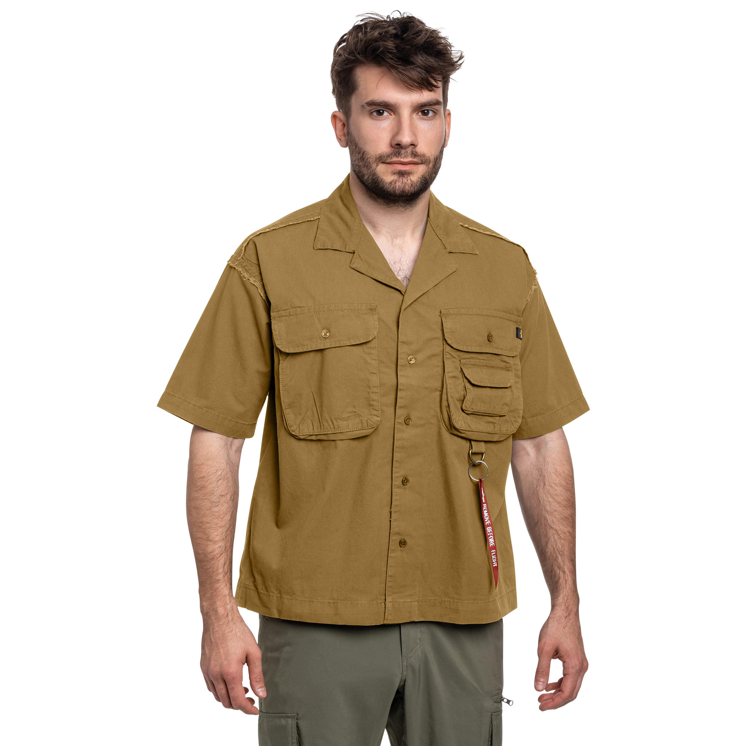 Cămașă Alpha Industries Aloha Safari Short Sleeve - Khaki