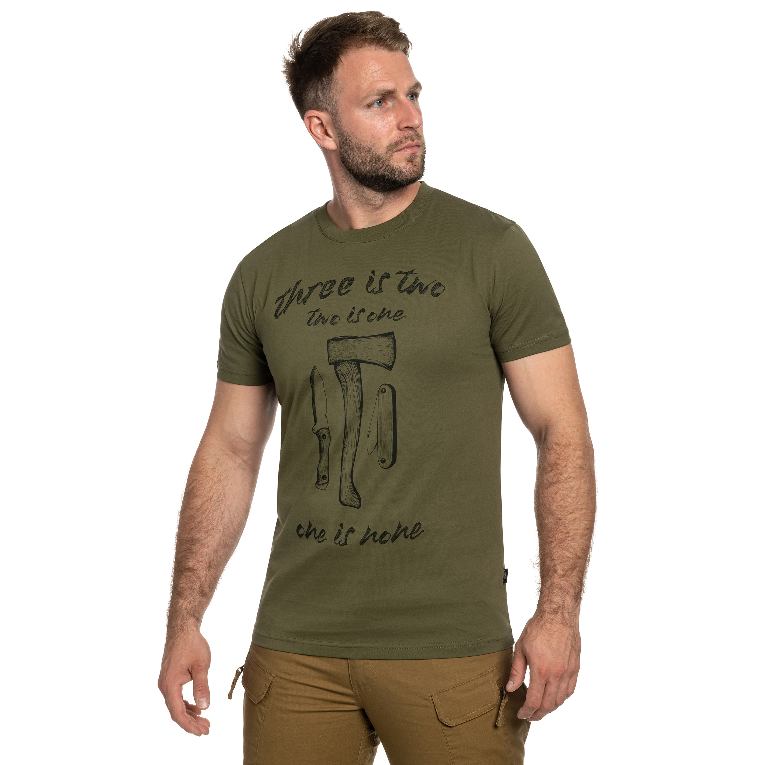 Tricou Helikon One Is None - Olive Green
