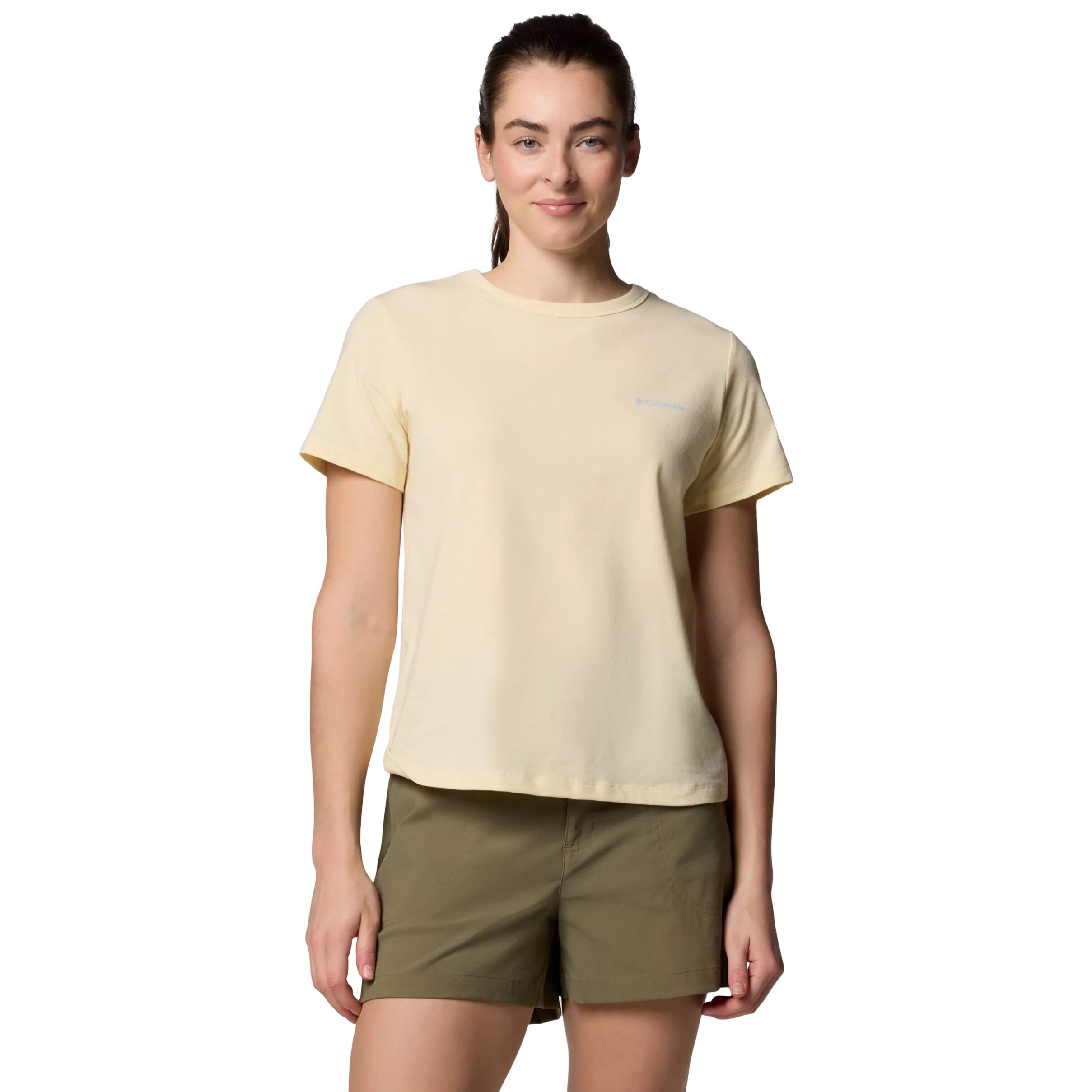Tricou de damă Columbia Sun Trek Short Sleeve II - Lemon Wash