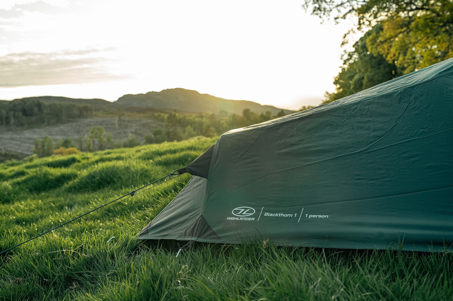 Cort pentru 1 persoană Highlander Forces Blackthorn Gen. 2 - Scarab Green