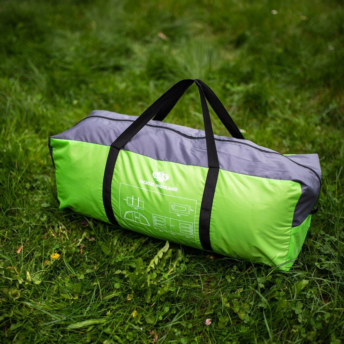 Cort pentru 6 persoane Nils Camp Highland NC6031 - Verde/Gri