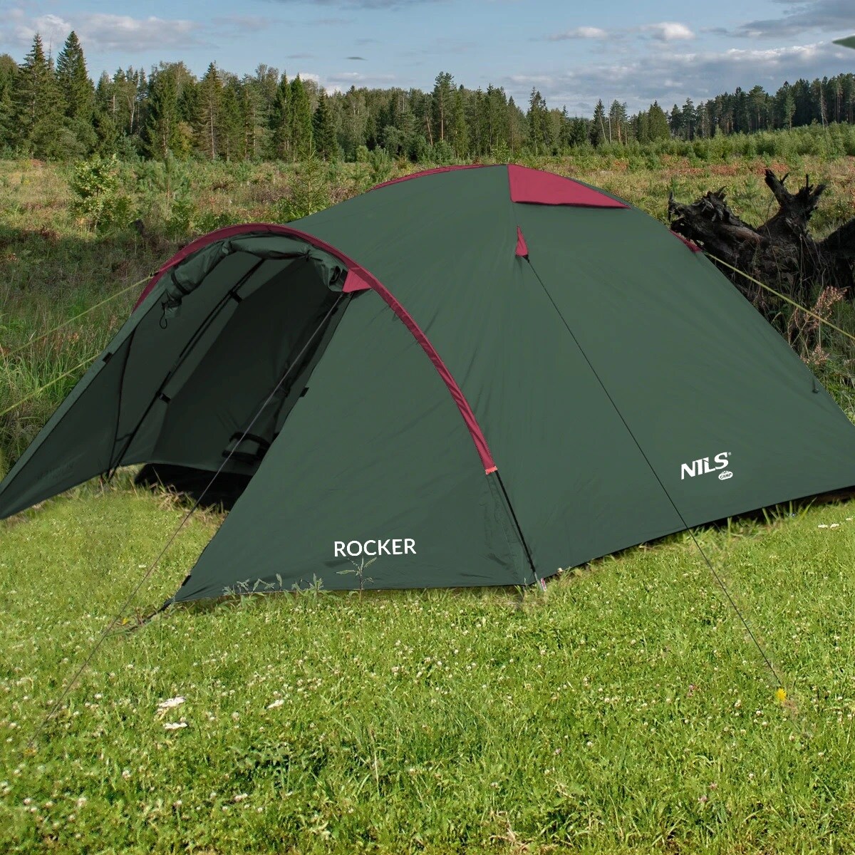 Cort pentru 3 persoane Nils Camp Rocker NC6013 - Verde