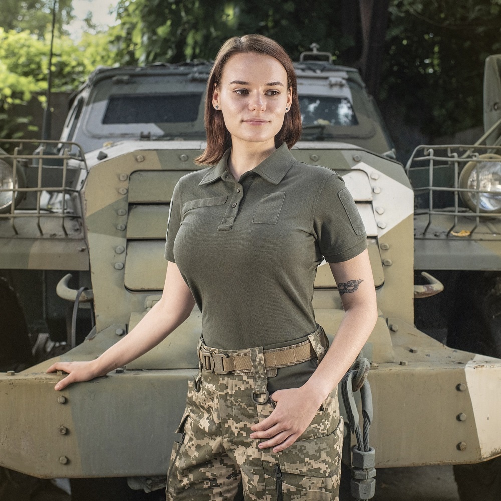 Tricou polo de damă M-Tac 65/35 - Army Olive