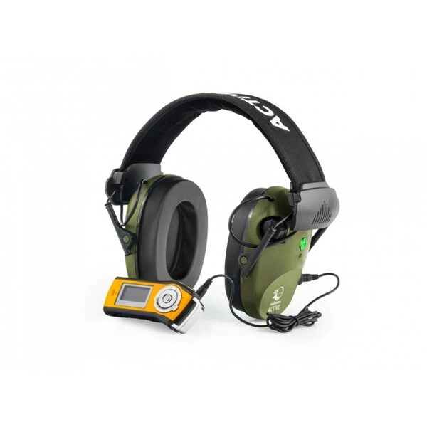 Protecții auditive active RealHunter Active Pro cu ochelari - Olive
