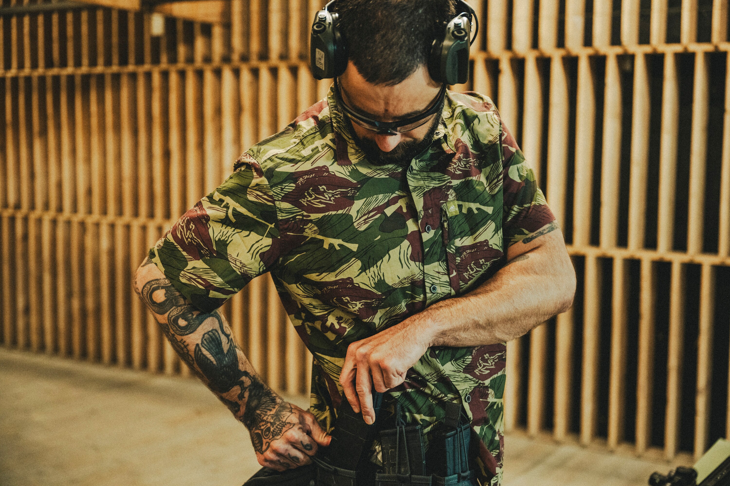 Cămașă Helikon-Tex Tactical Hawaiian Short Sleeve - Brushstroke Camo