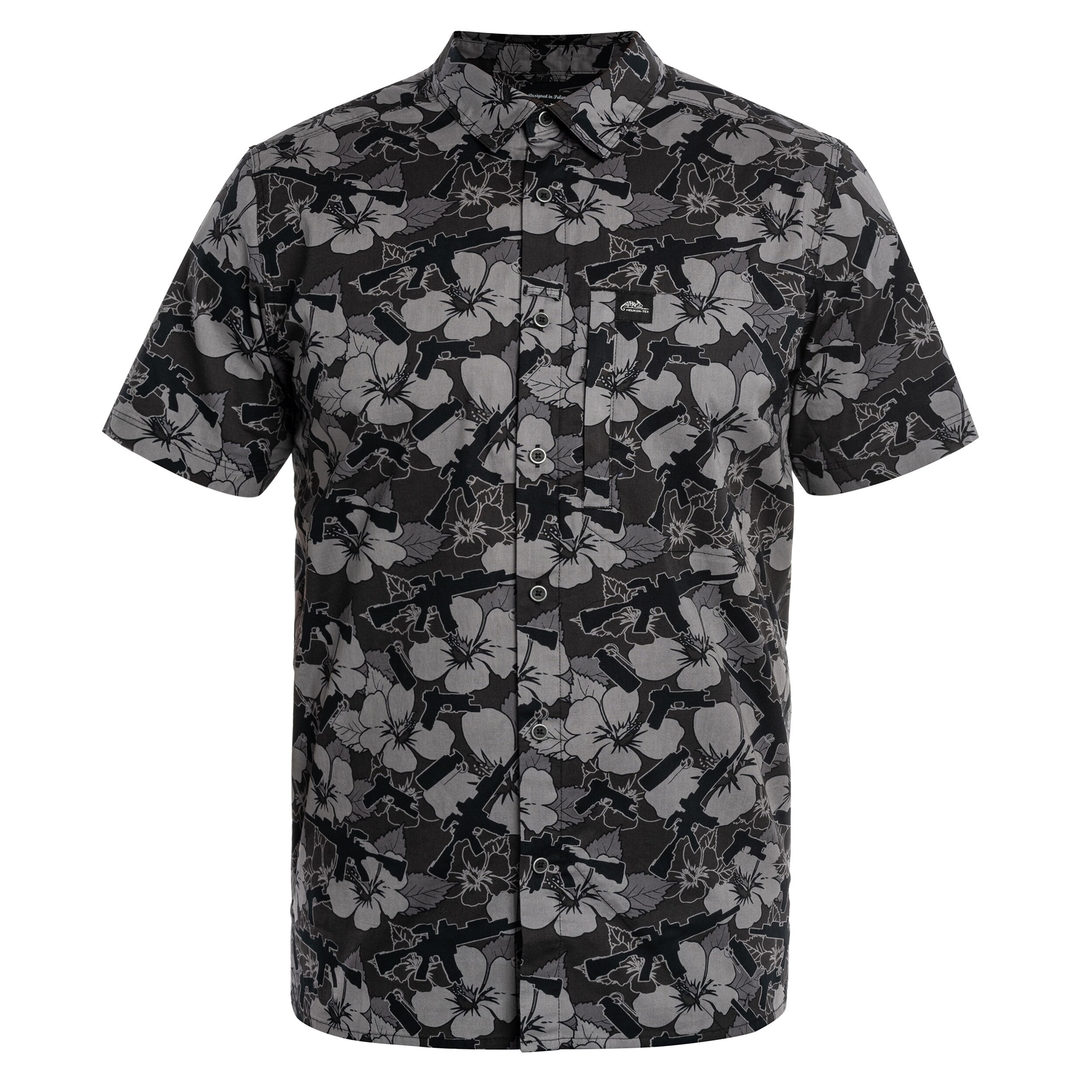 Cămașă Helikon Tactical Hawaiian Short Sleeve - Dark Ops