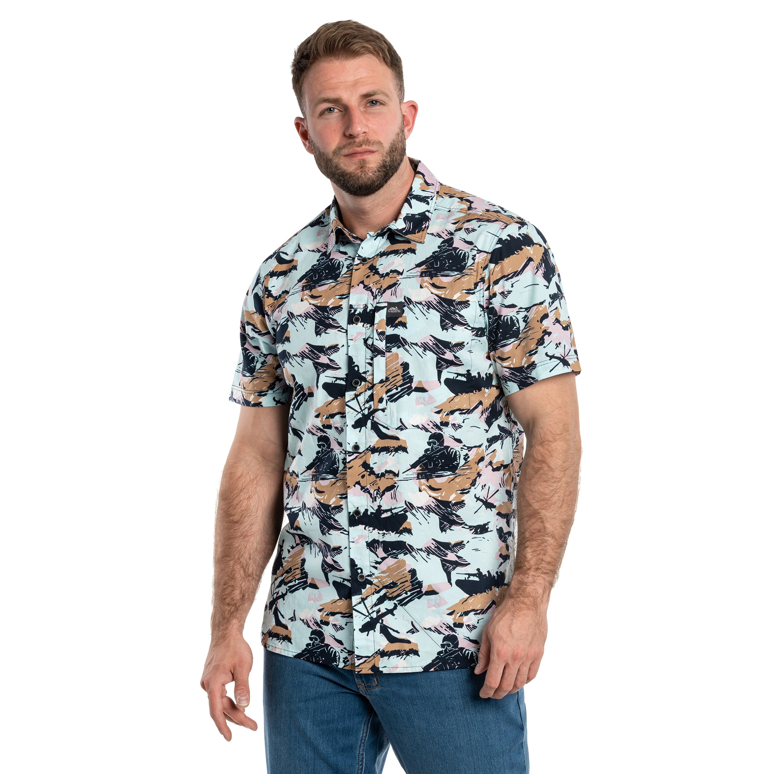 Cămașă Helikon Tactical Hawaiian Short Sleeve - Pacific