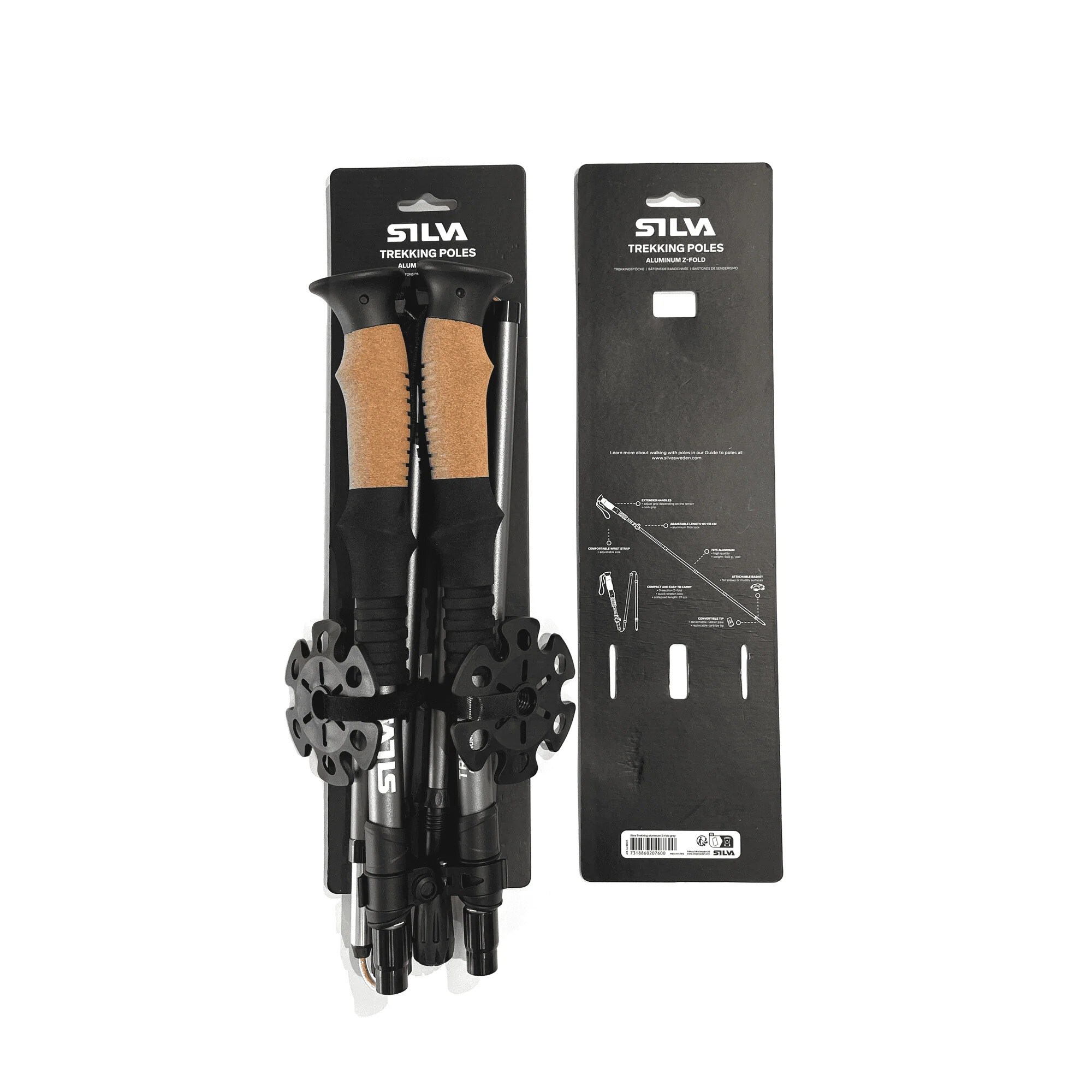 Bețe de trekking Silva Trekking Poles Z-Fold - Aluminium Grey