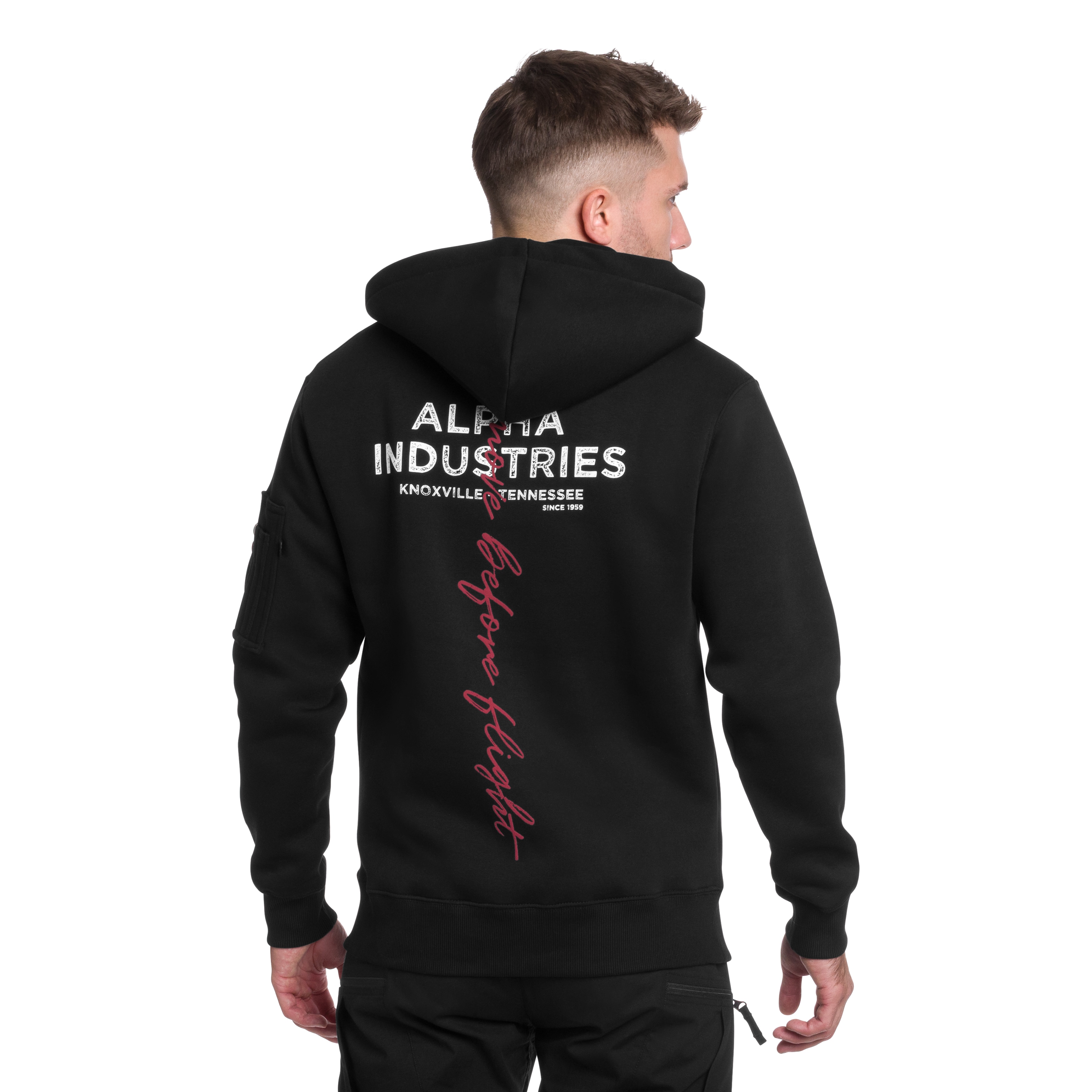 Bluză Alpha Industries Signature Back Print - Black
