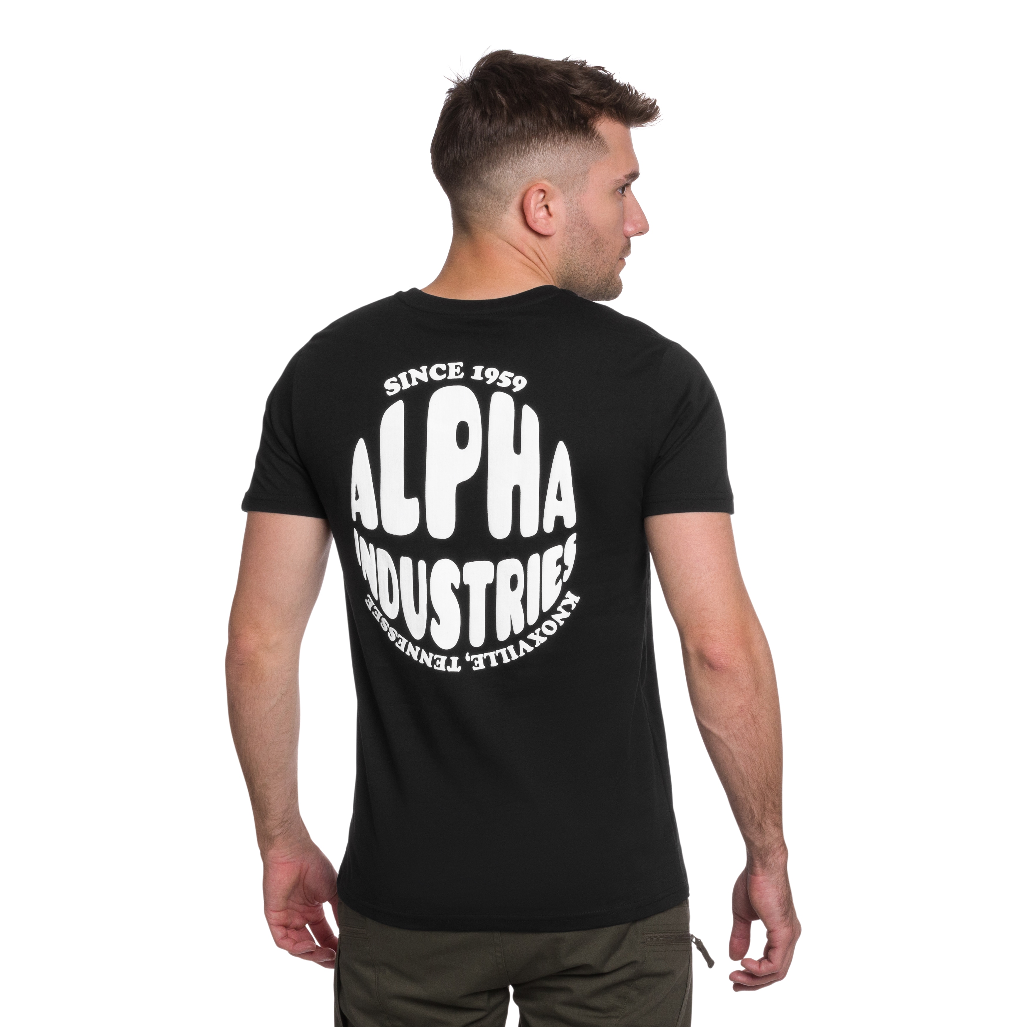 Tricou Alpha Industries Logo Back Print - Black