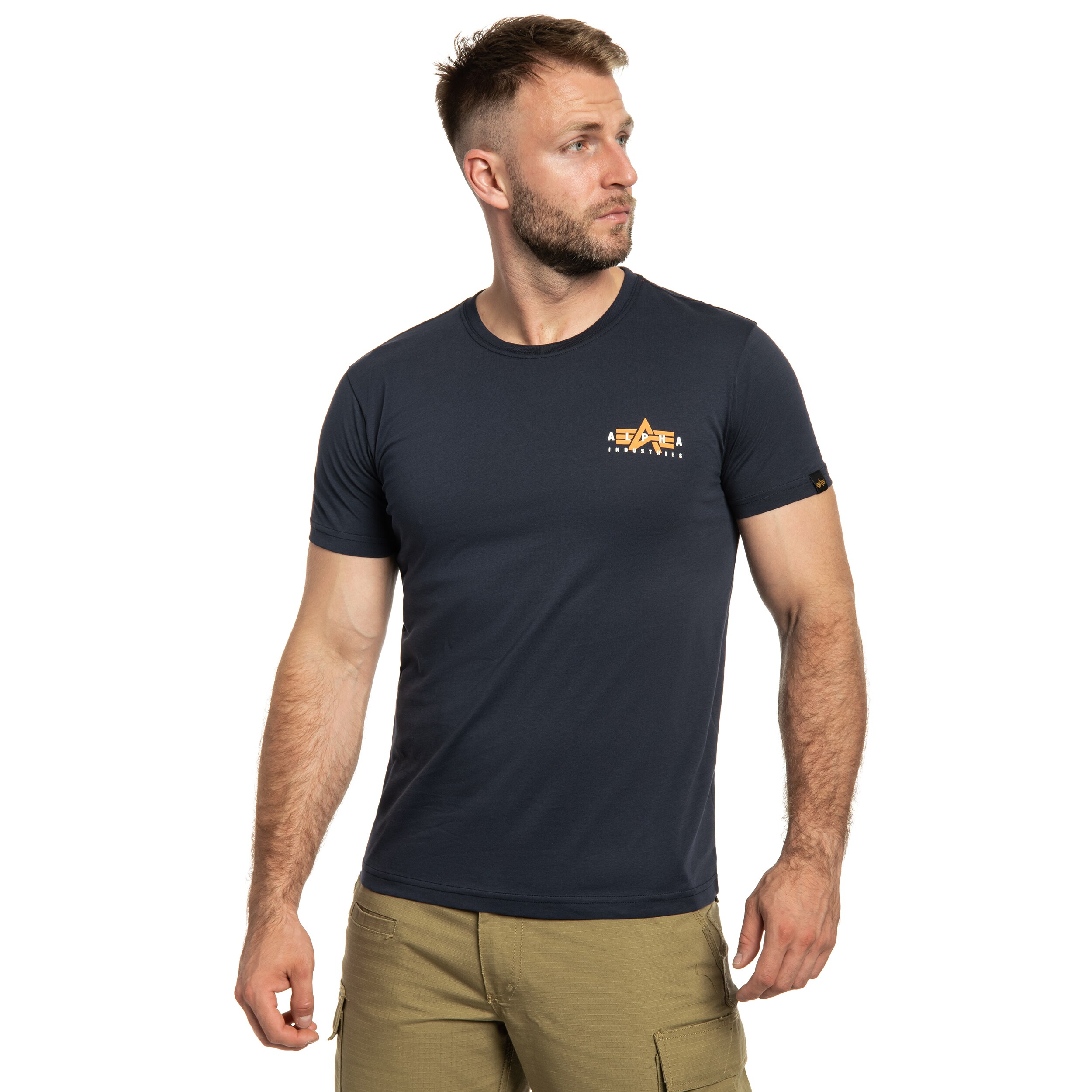 Tricou Alpha Industries Puff Print Logo Back Print - Rep Blue