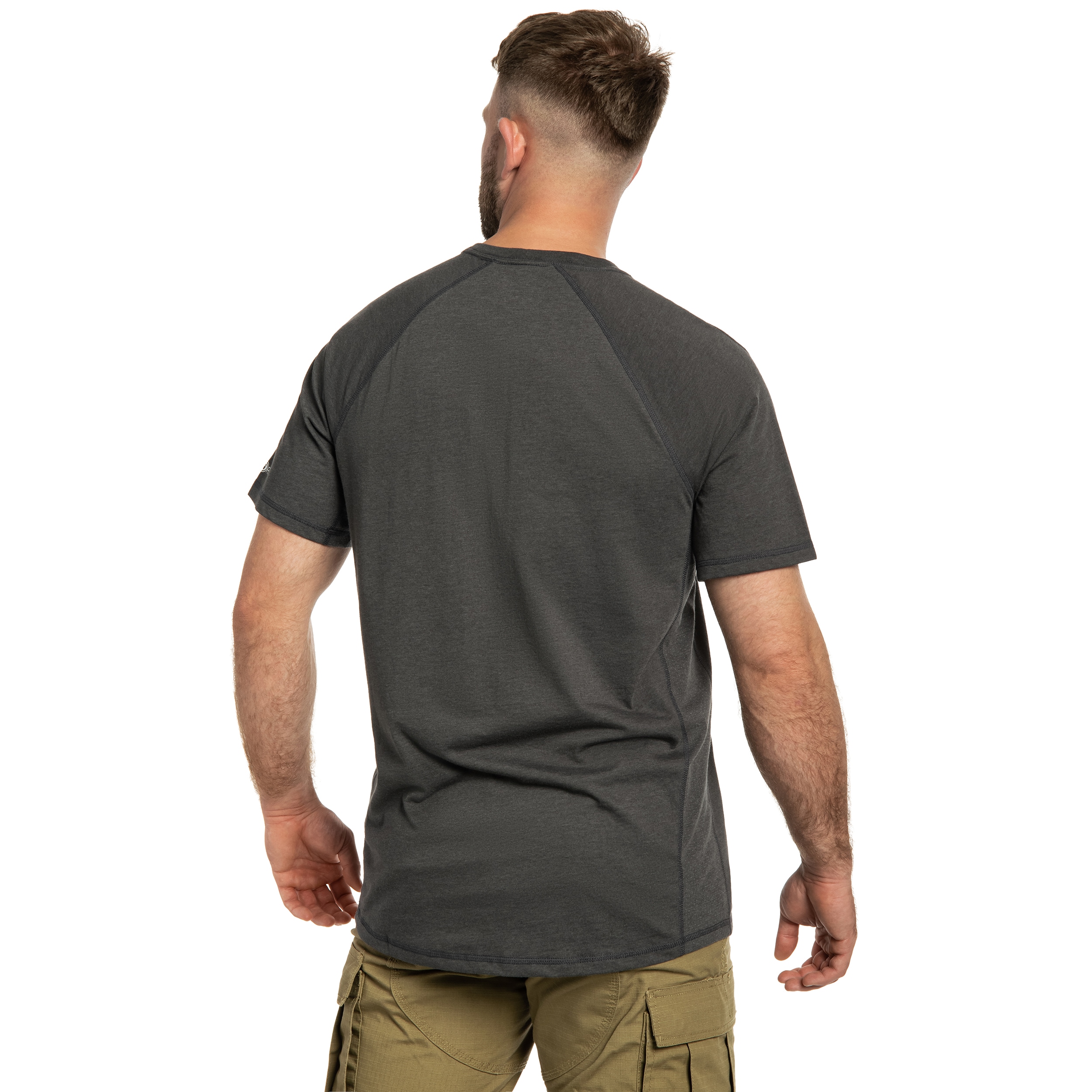 Tricou Carhartt Force Midweight S/S Logo Graphic - Carbon Heather