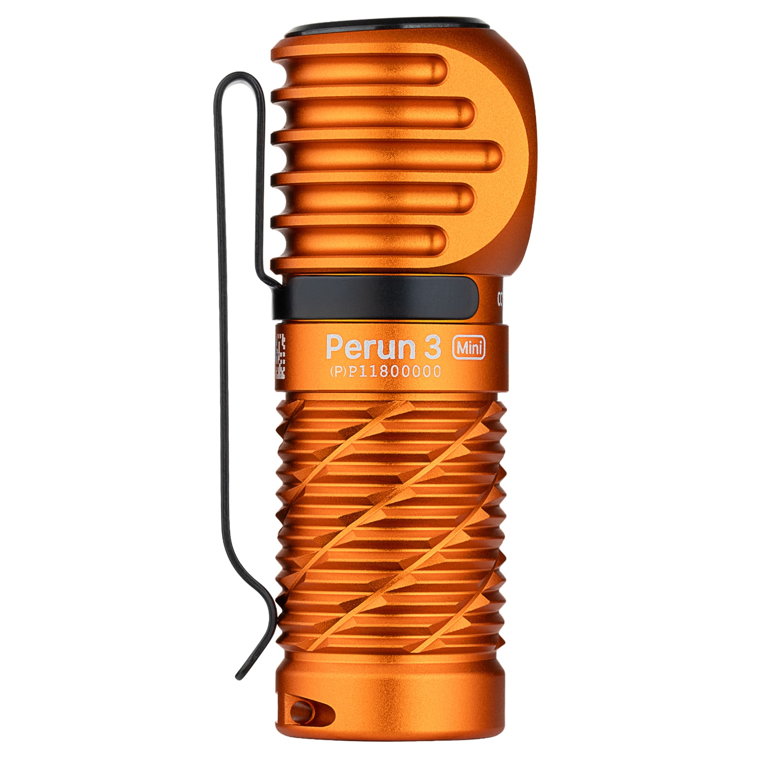 Lanternă frontală și unghiulară Olight Perun 3 Mini Premium Cool White Orange cu bandă pentru cap - 1250 lumeni