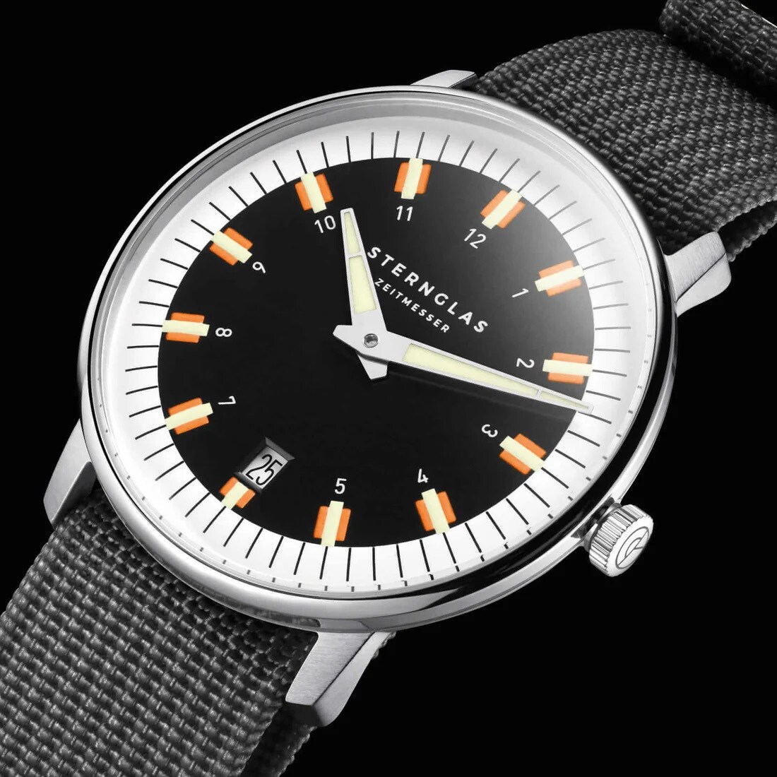 Ceas  Sternglas Egor Quartz - Black/Silver